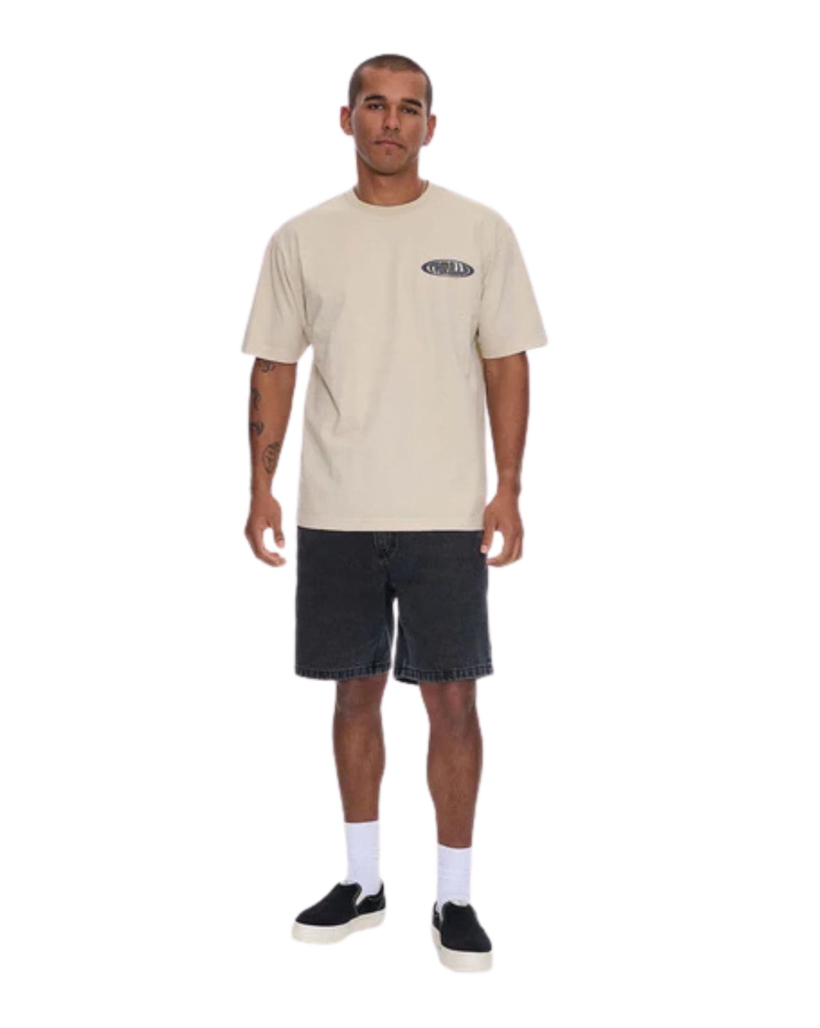 Thrills Slacker Relaxed Denim Short-Ebony