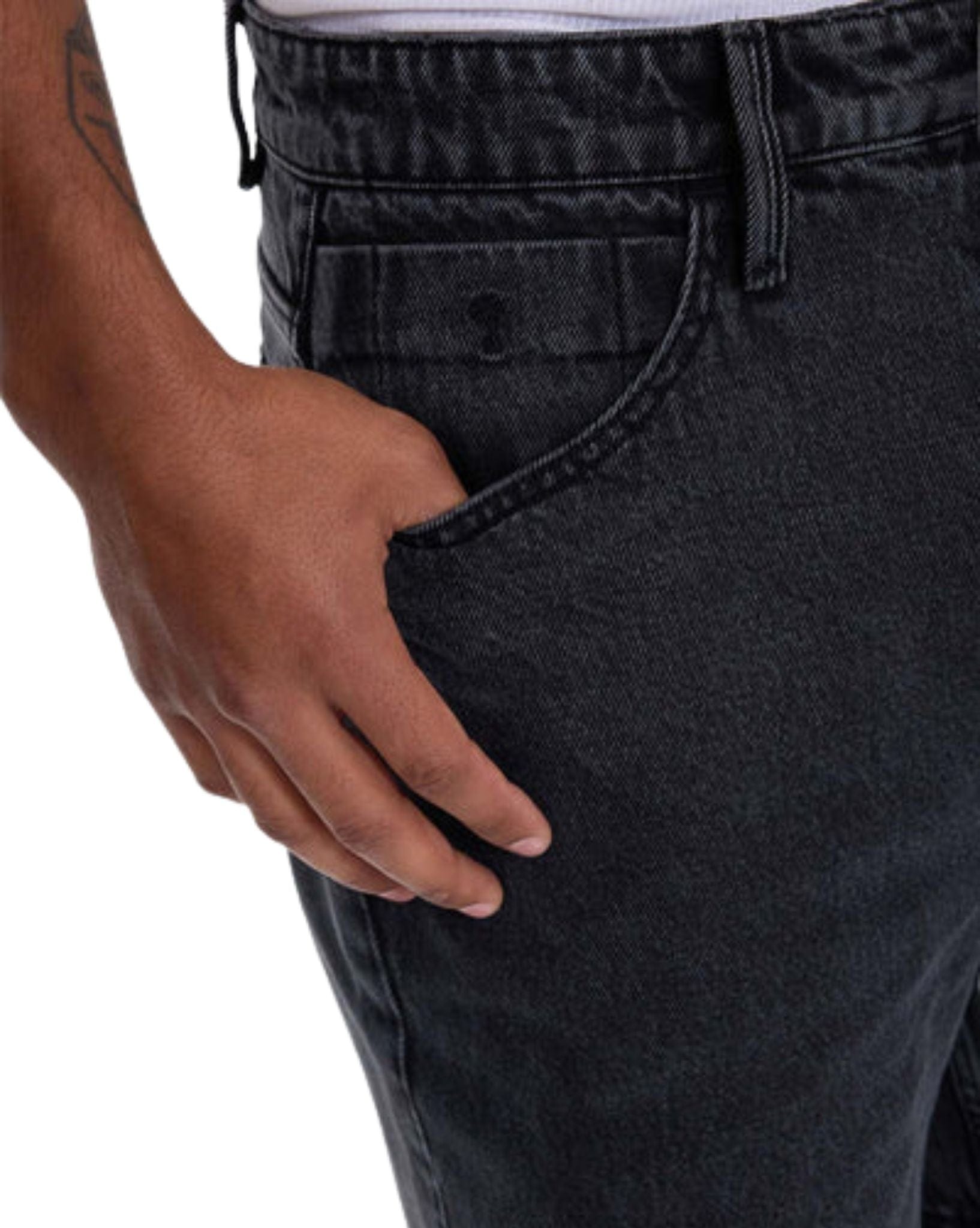 Thrills Slacker Relaxed Denim Short-Ebony