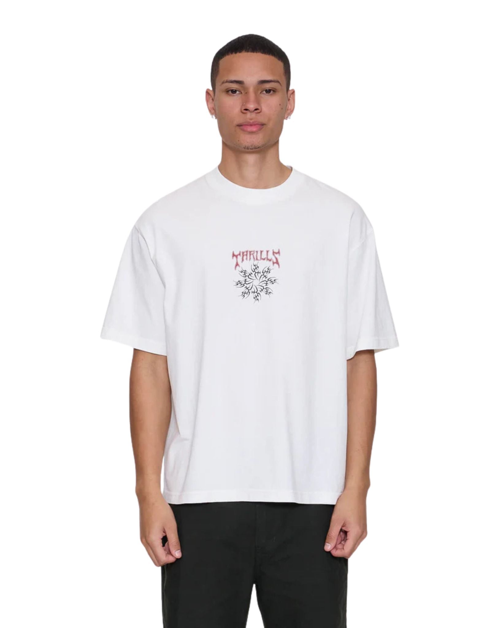 Thrills Stagger Box Fit Oversize Cropped Tee