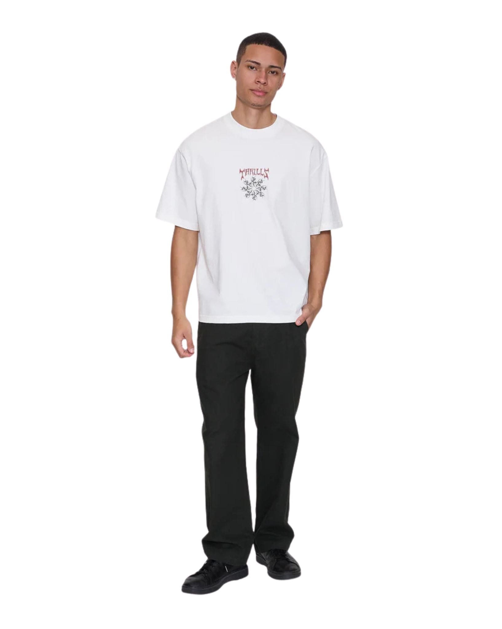 Thrills Stagger Box Fit Oversize Cropped Tee