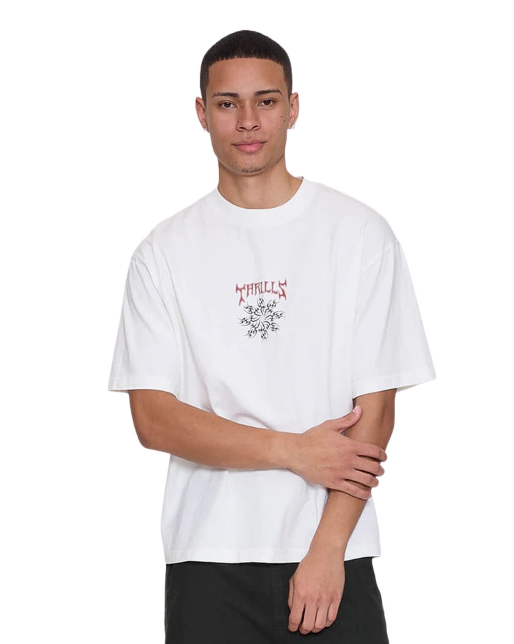 Thrills Stagger Box Fit Oversize Cropped Tee