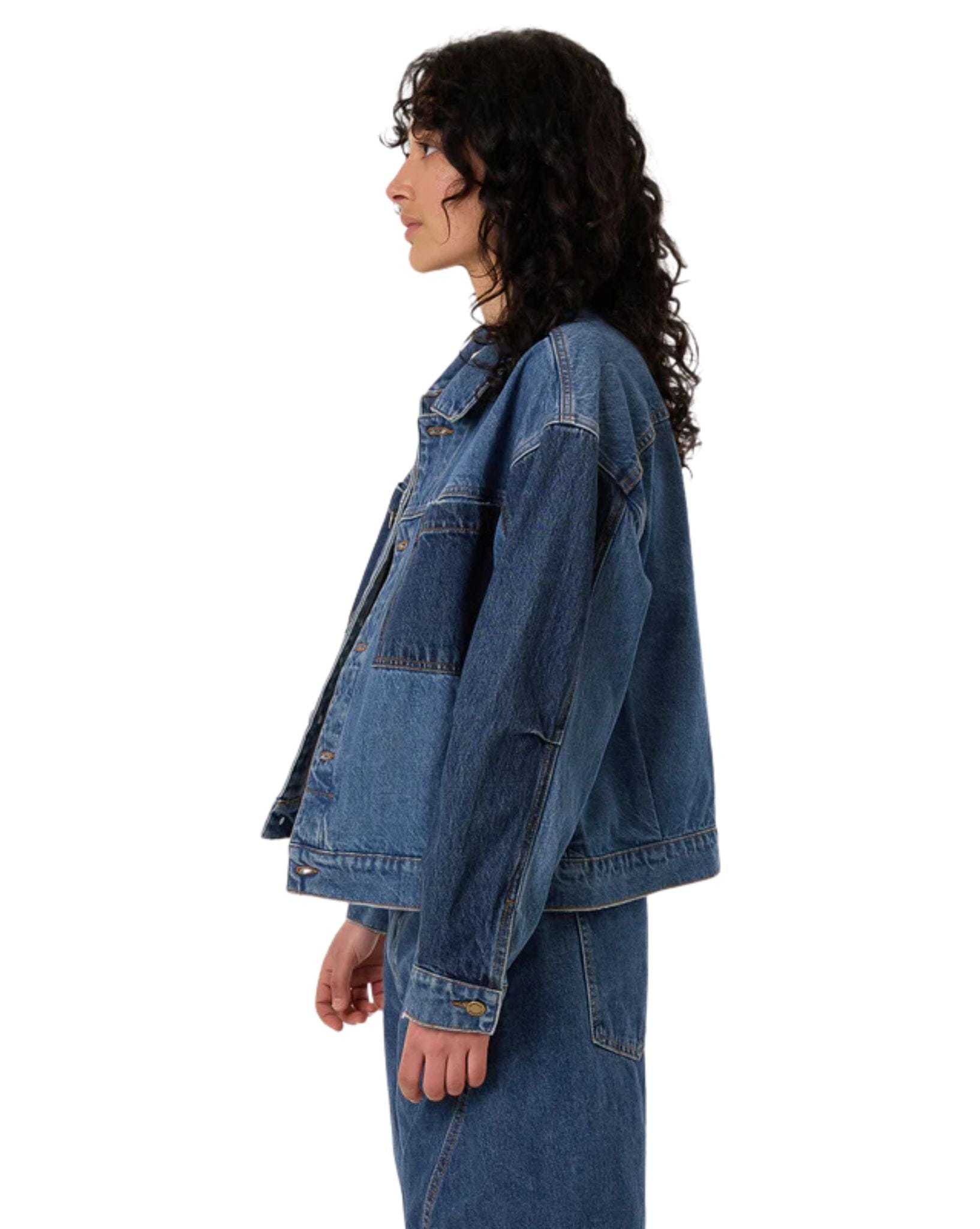 Thrills Womens Bailey Jacket - Two Tone Blue