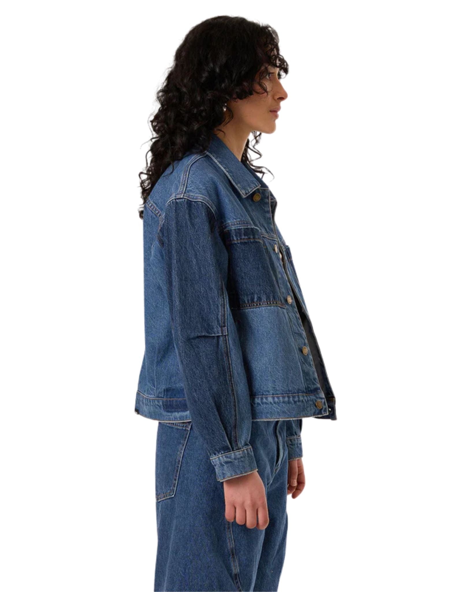 Thrills Womens Bailey Jacket - Two Tone Blue