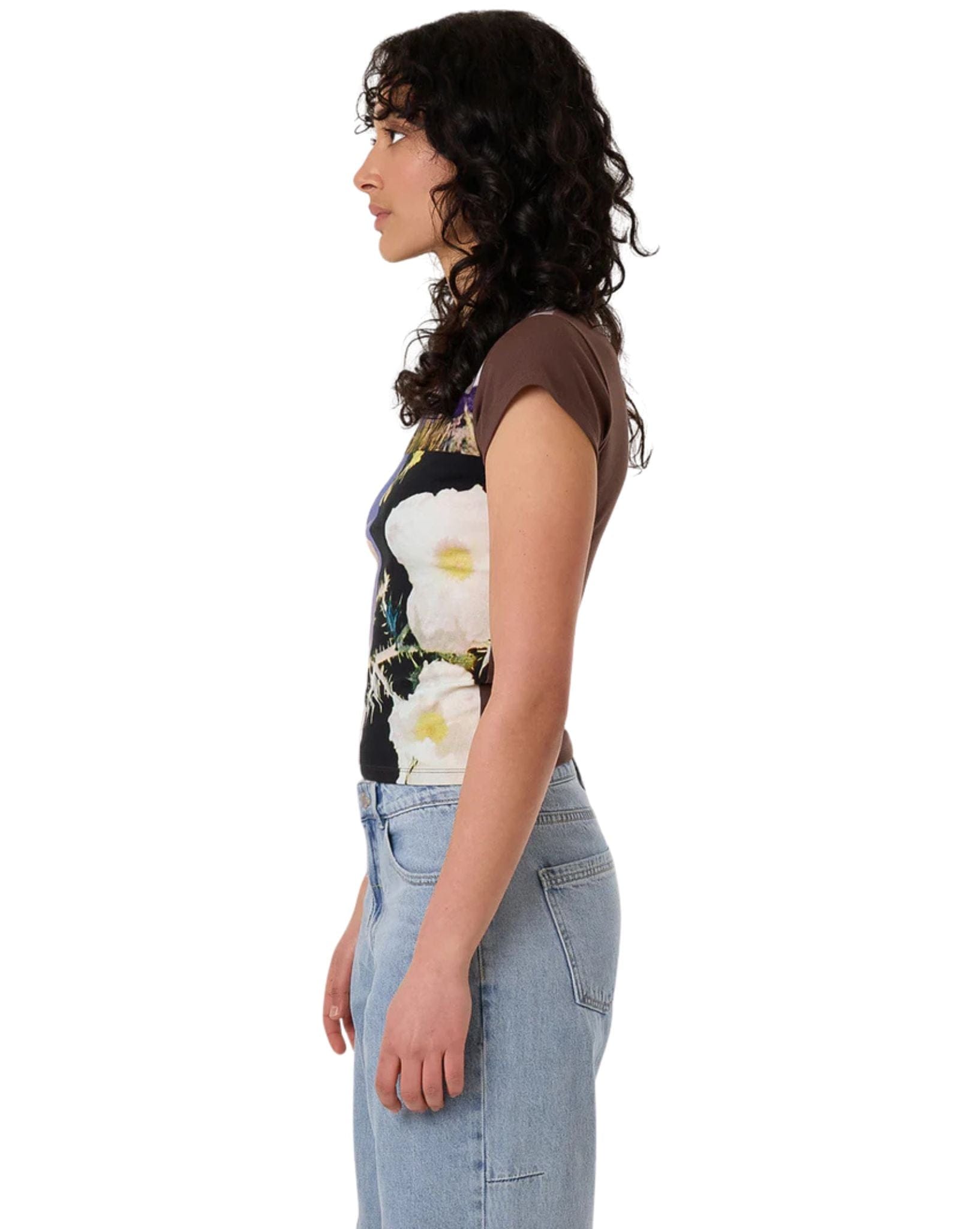 Thrills Womens Dalia Club Tee - Coffee