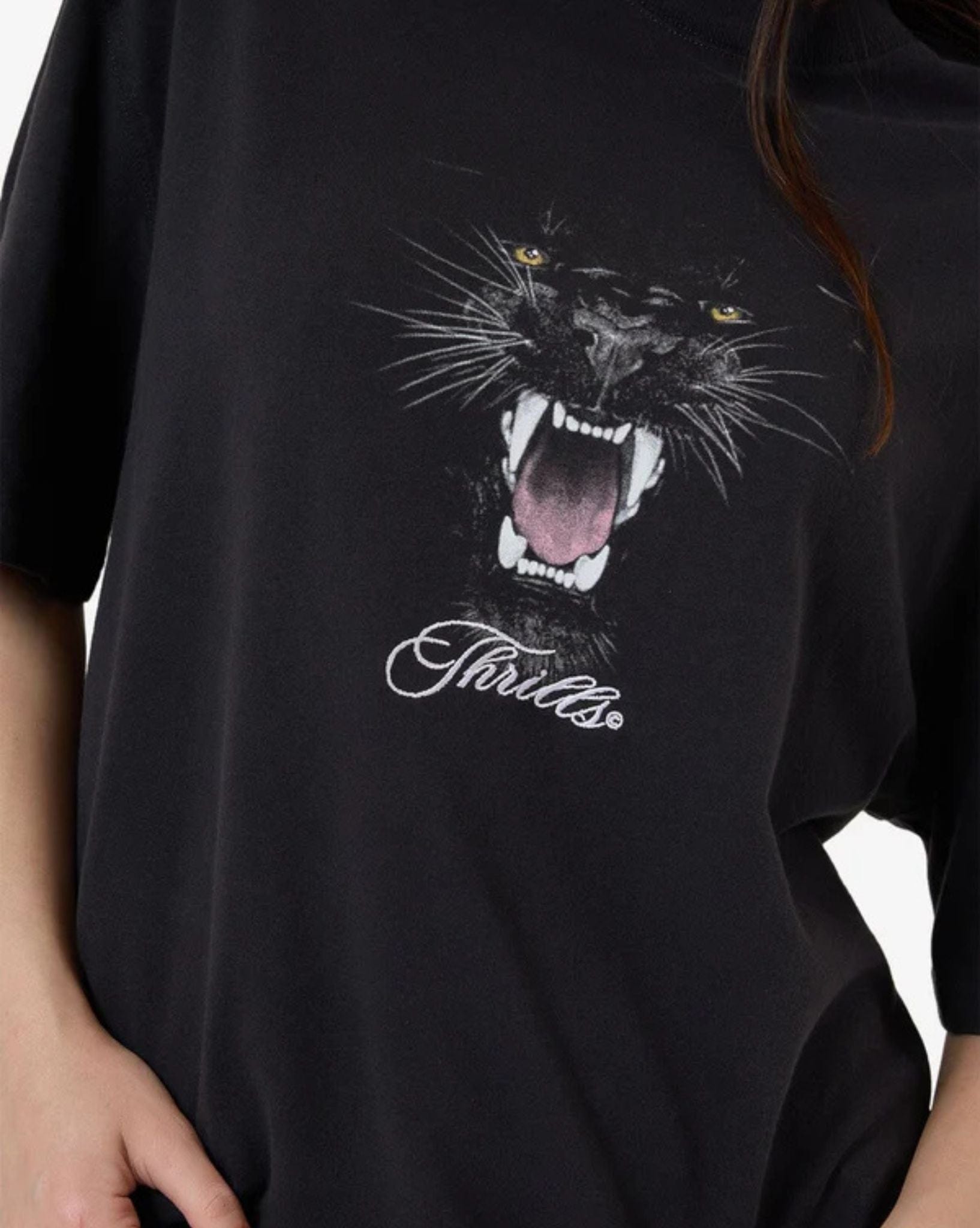 Thrills Womens Deadly Pursuit Oversized Tee
