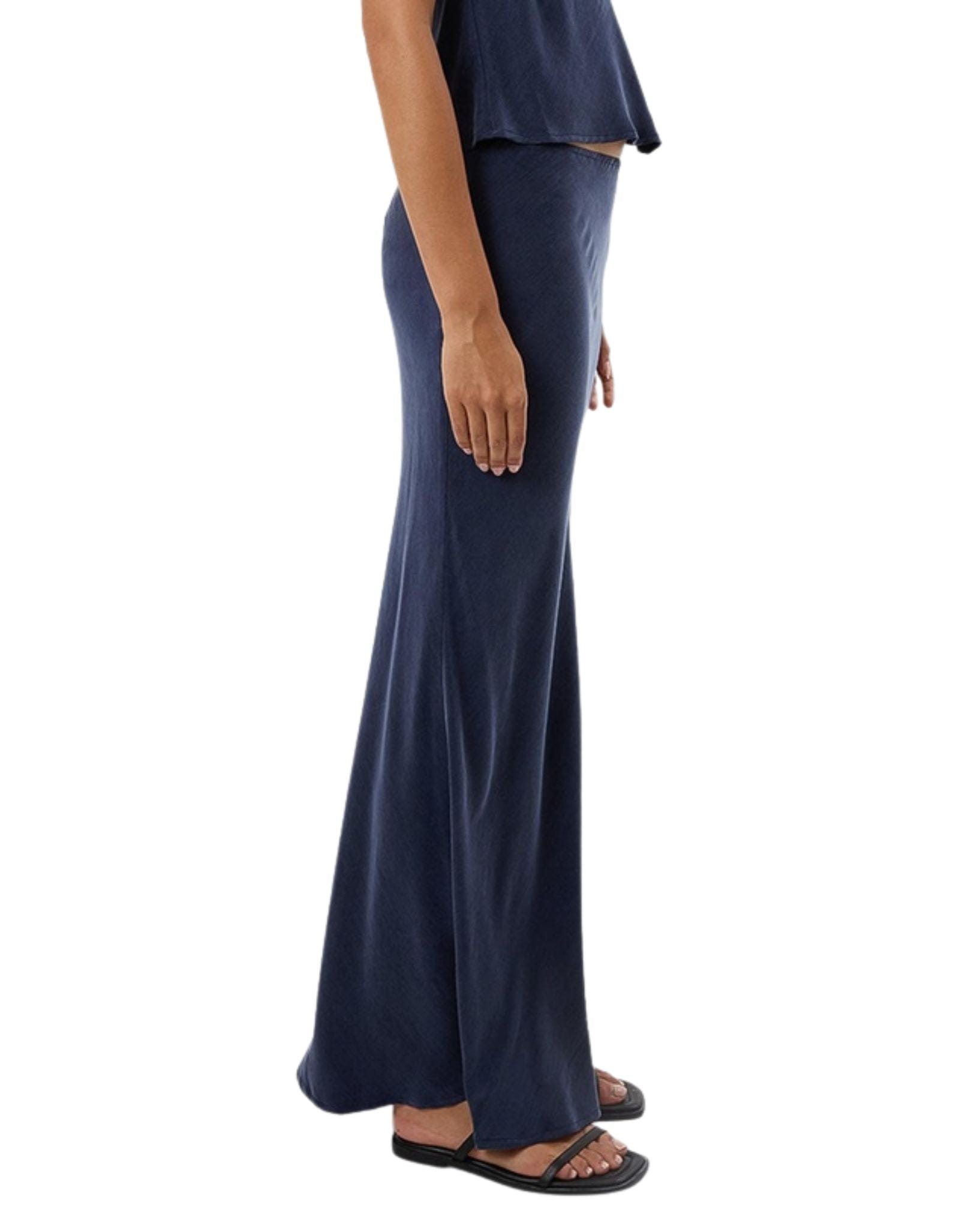 Thrills Womens Faye Slip Maxi Skirt - Oxford Blue