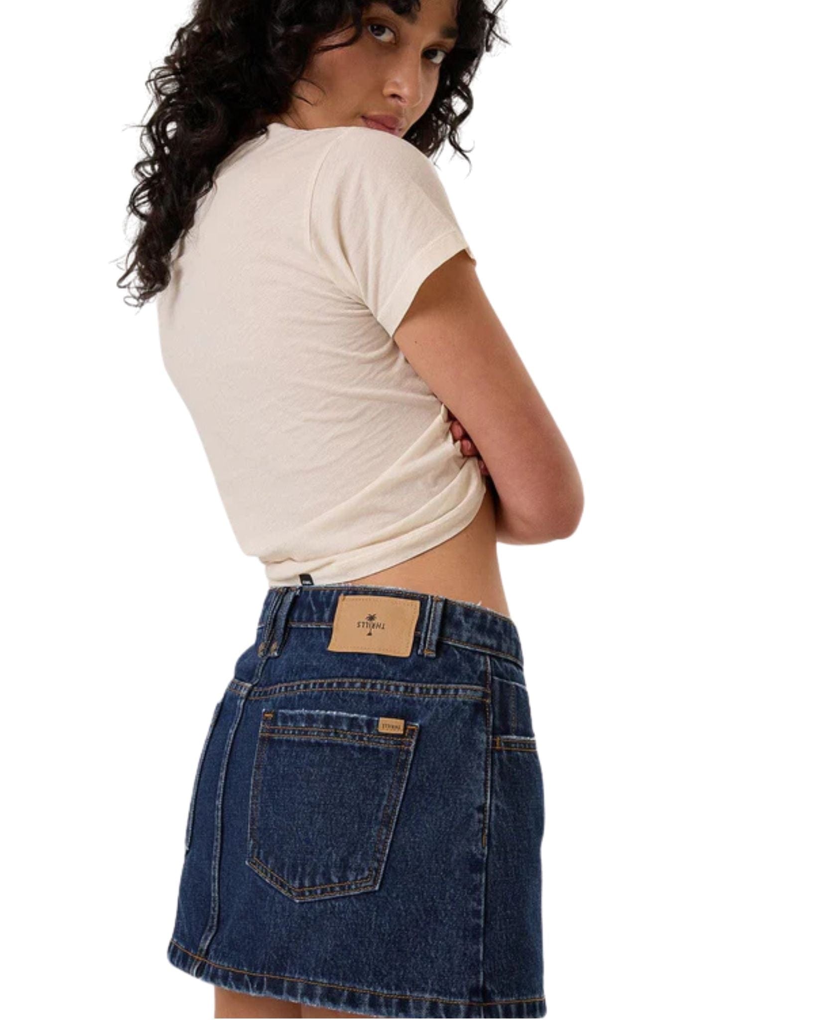 Thrills Womens Sophie Skirt- Rinsed Ink