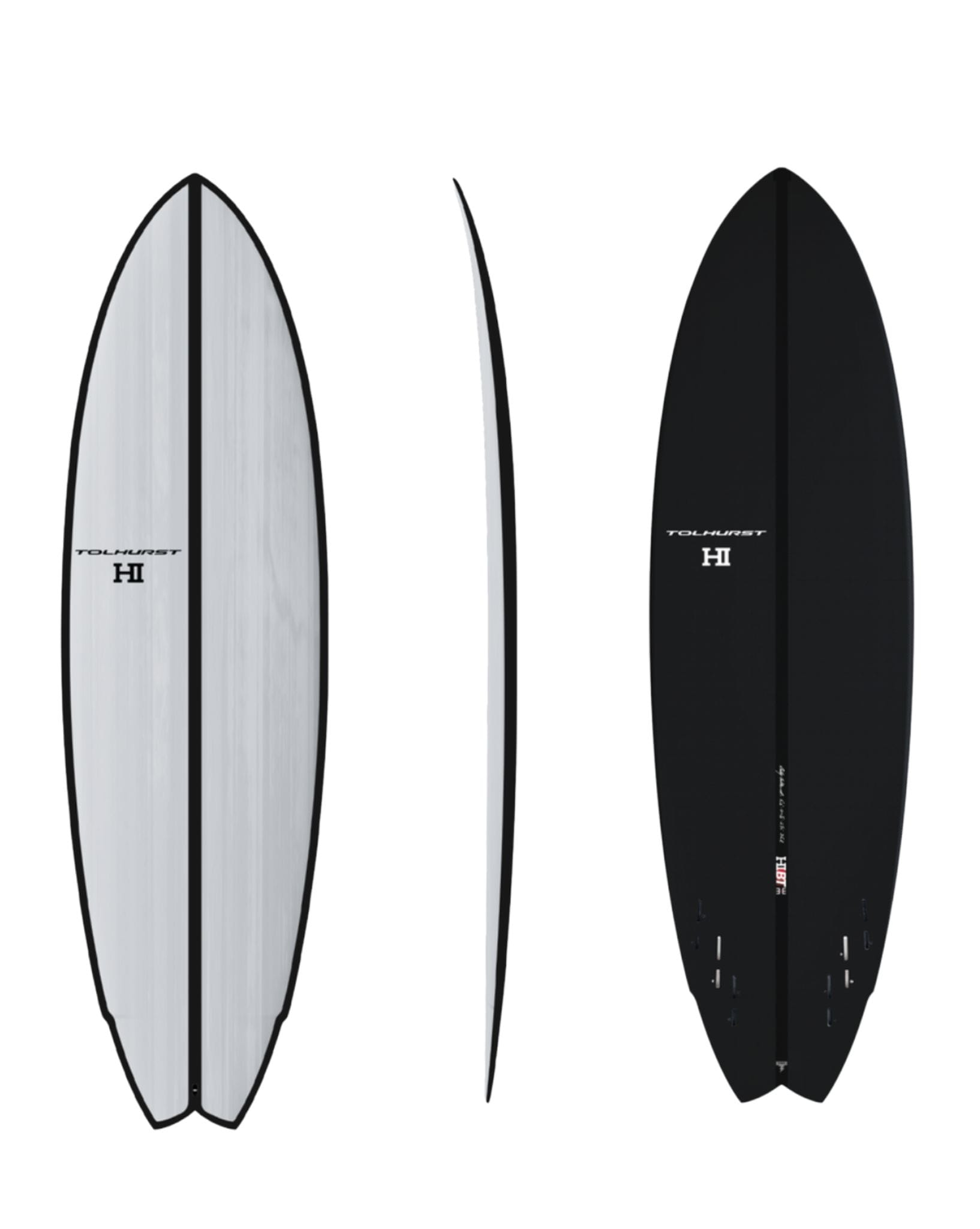 Tolhurst Surfboards HIBT 3+3 Thunderbolt Black Surfboard