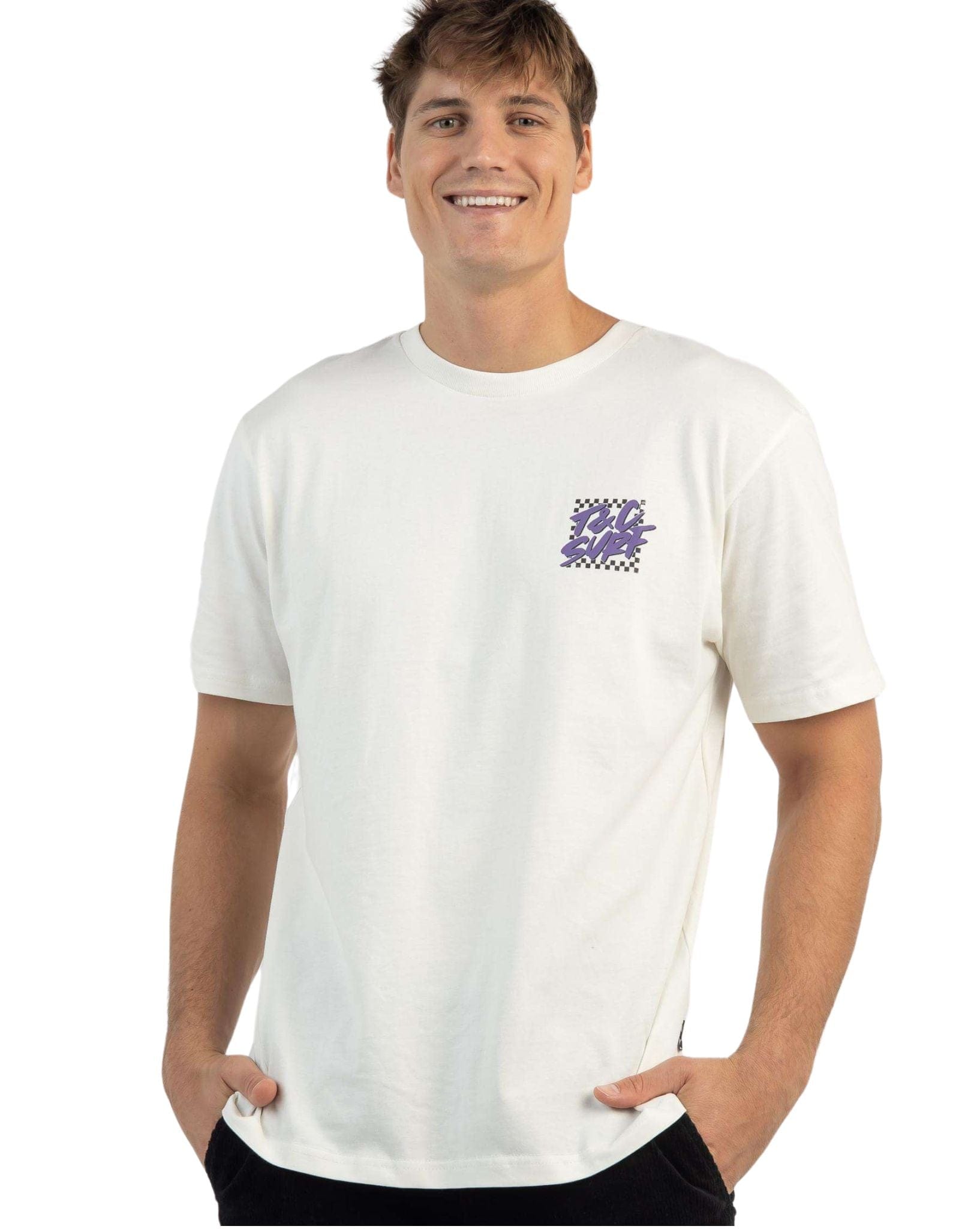 Town & Country Mens Border Check Tee