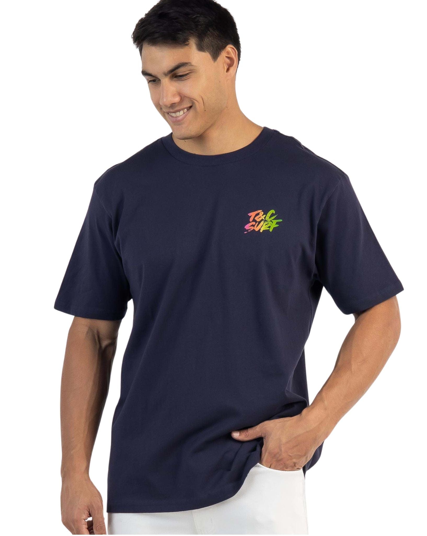 Town & Country Mens Border Check Tee