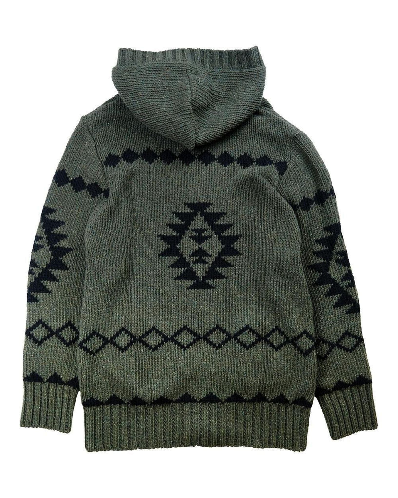 Vissla Mens Bocas Caridgan Eco Sweater - Dark Olive