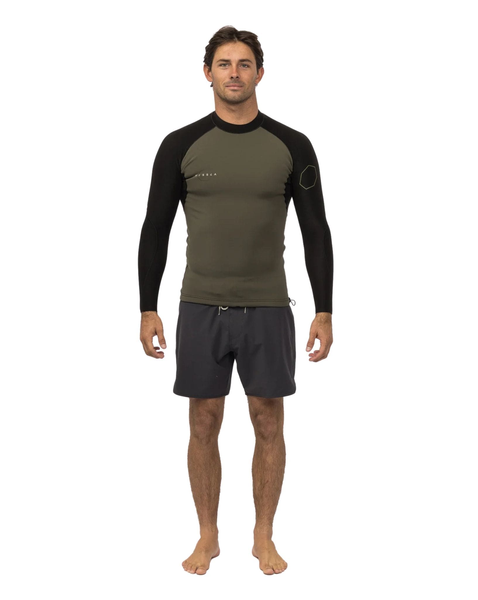 Vissla Mens High Seas II 1mm LS Jacket - Army