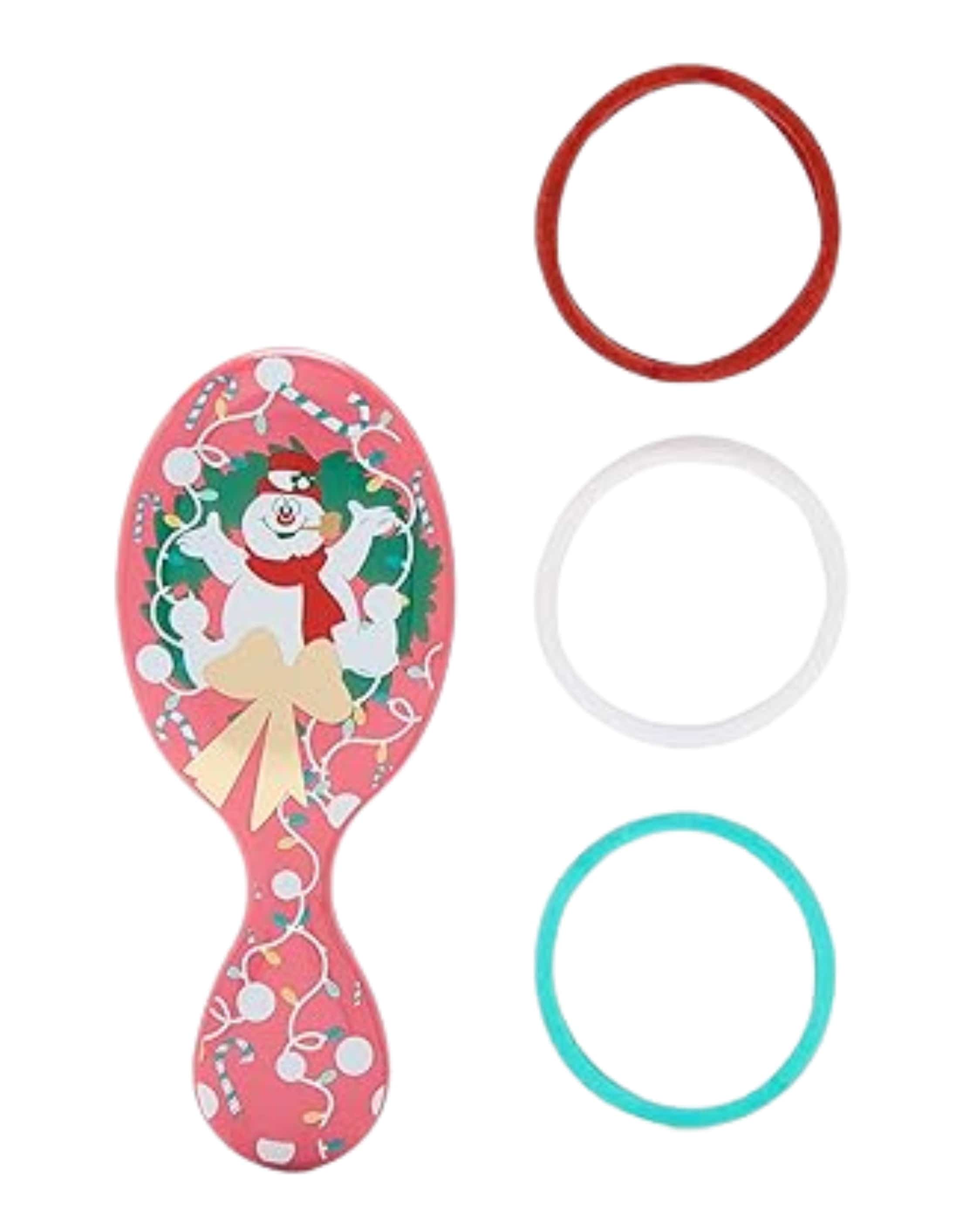 Wet Brush WetBrush Detangler + Elastics - Holiday Joyeux Frosty The Snowman