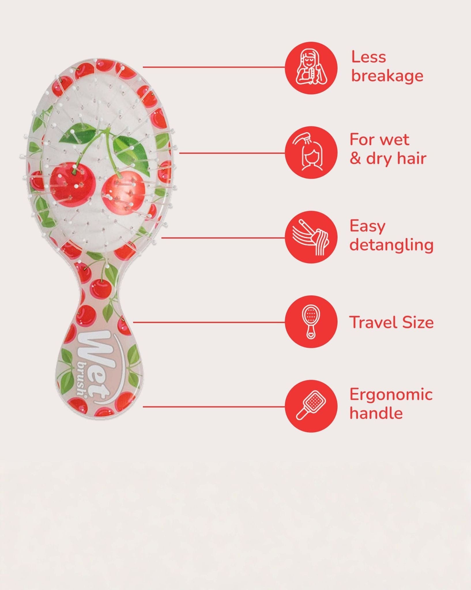 Wet Brush WetBrush Mini Tutti Fruitti - Cherry