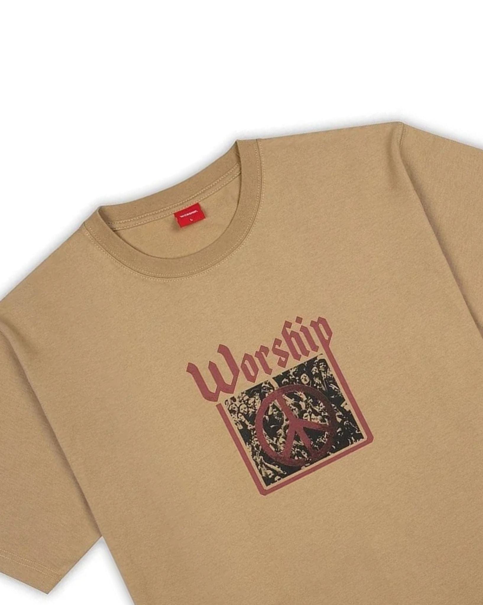 Worship Mens Crowds Tee - Washed Tan