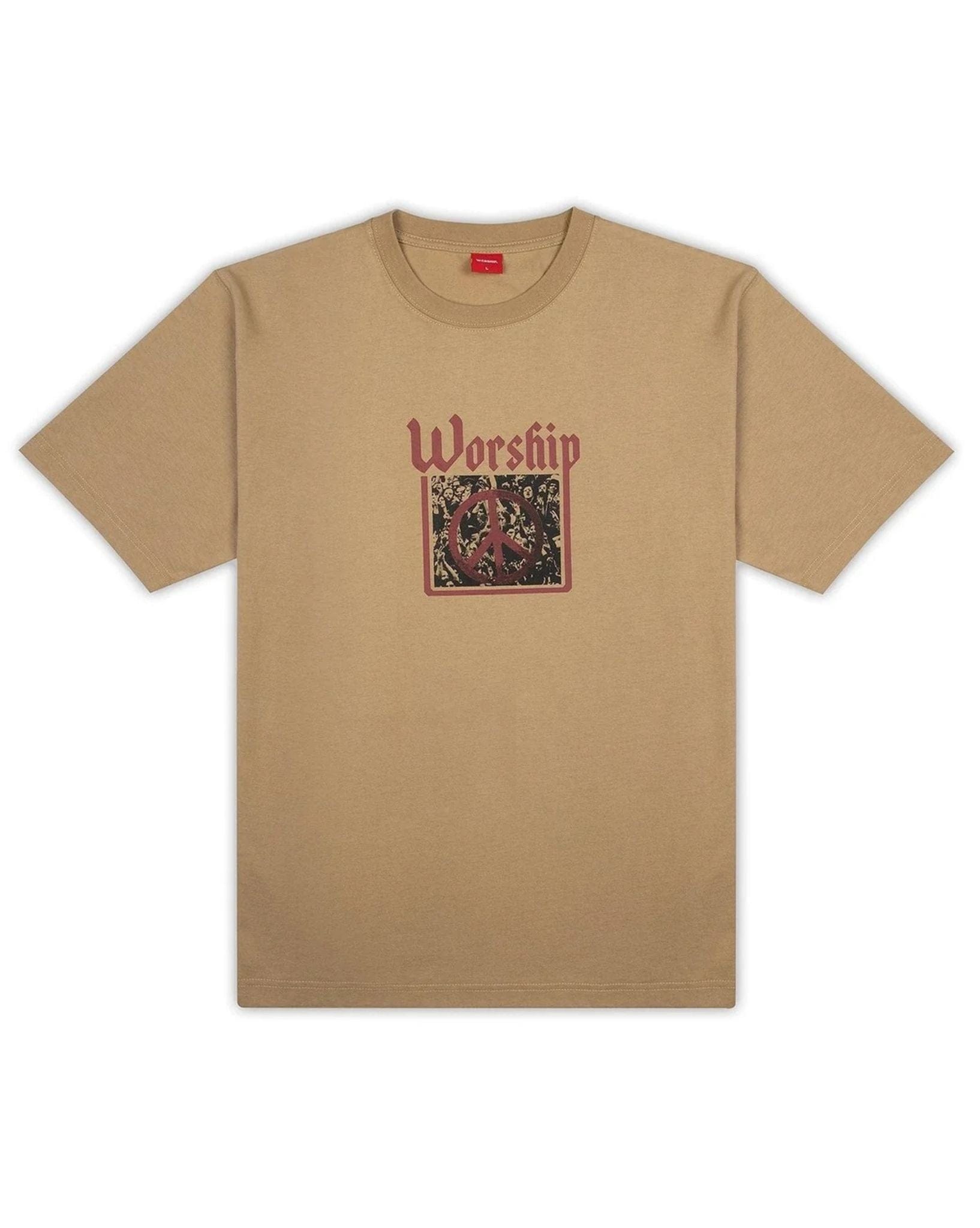 Worship Mens Crowds Tee - Washed Tan