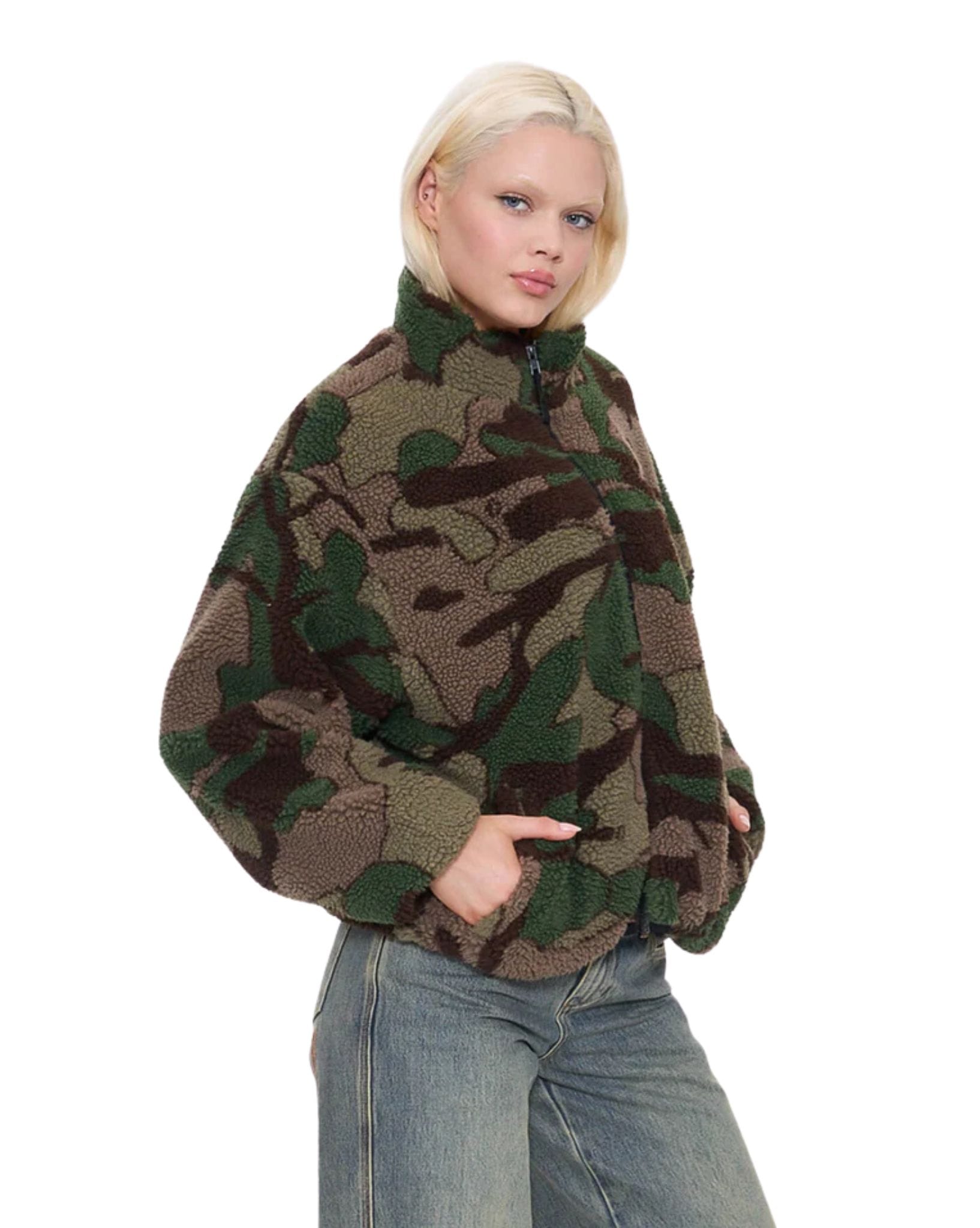 Worship Plain Zip Through Sherpa Fleece