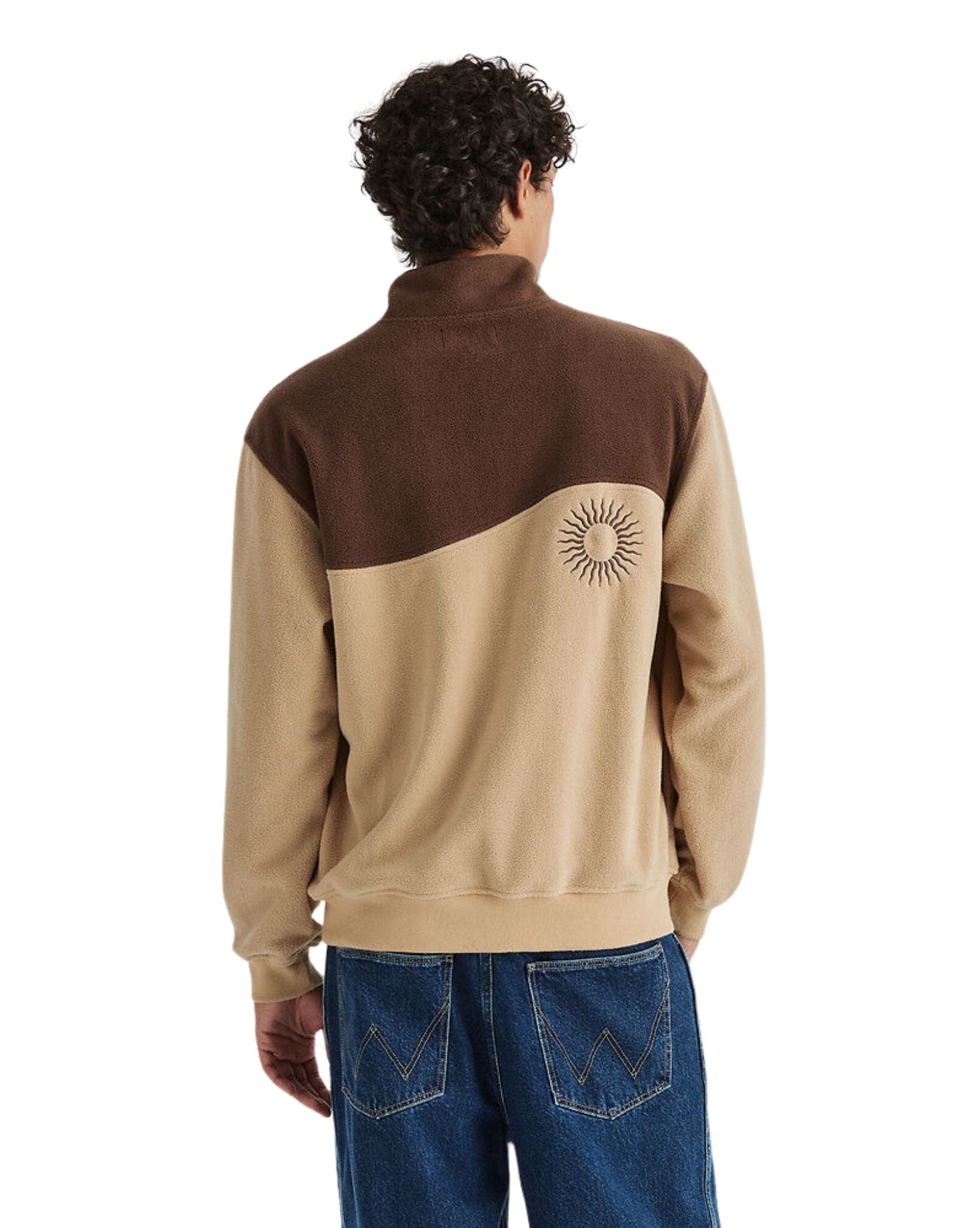 Wrangler Mens Mountains Polar Fleece - Brown Sand