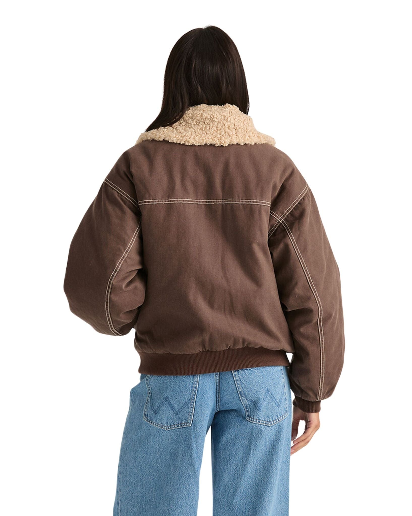 Wrangler Womens Carrie Bomber Jacket - Brown