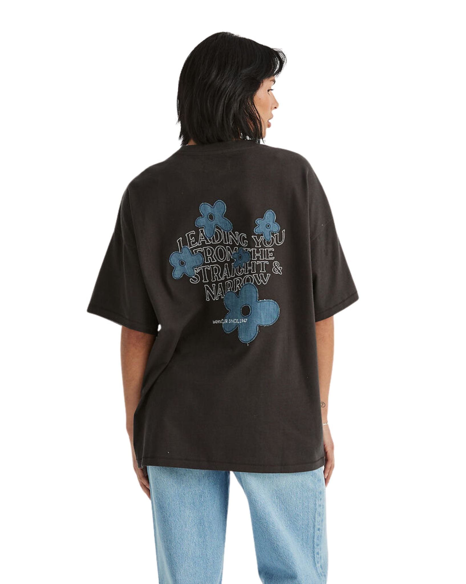 Wrangler Womens Denim Daizie Boxy Slouch Tee