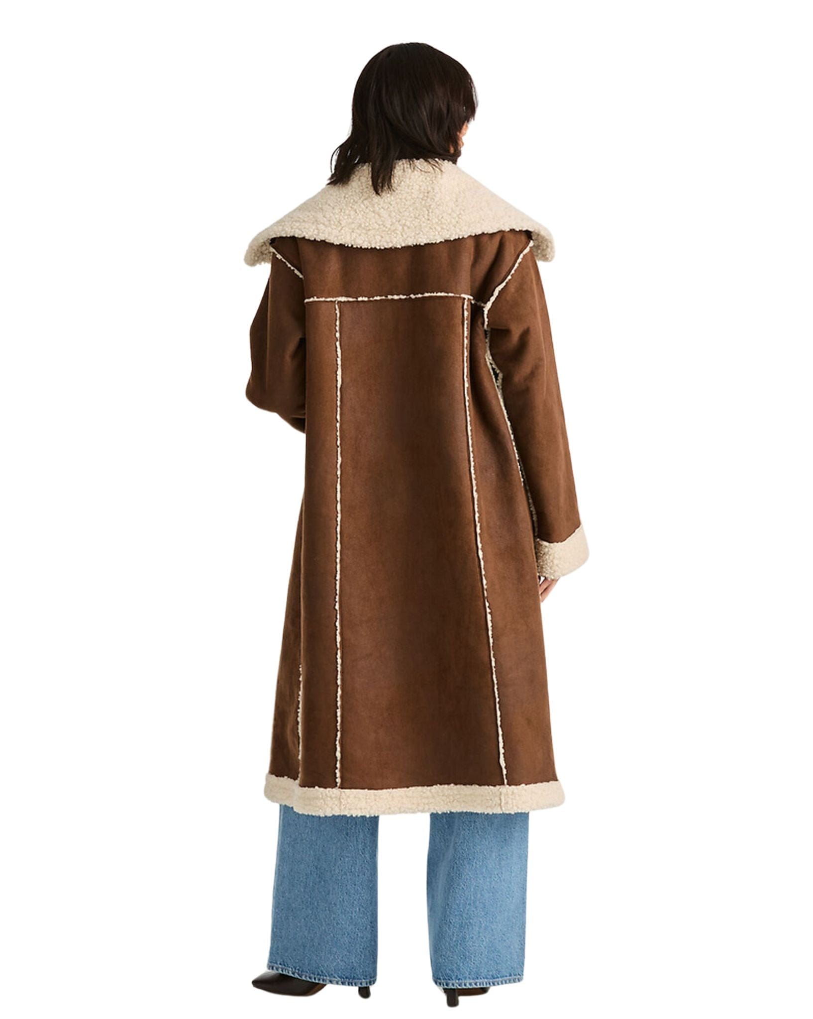 Wrangler Womens Heather Sherpa Coat - Woodland Brown
