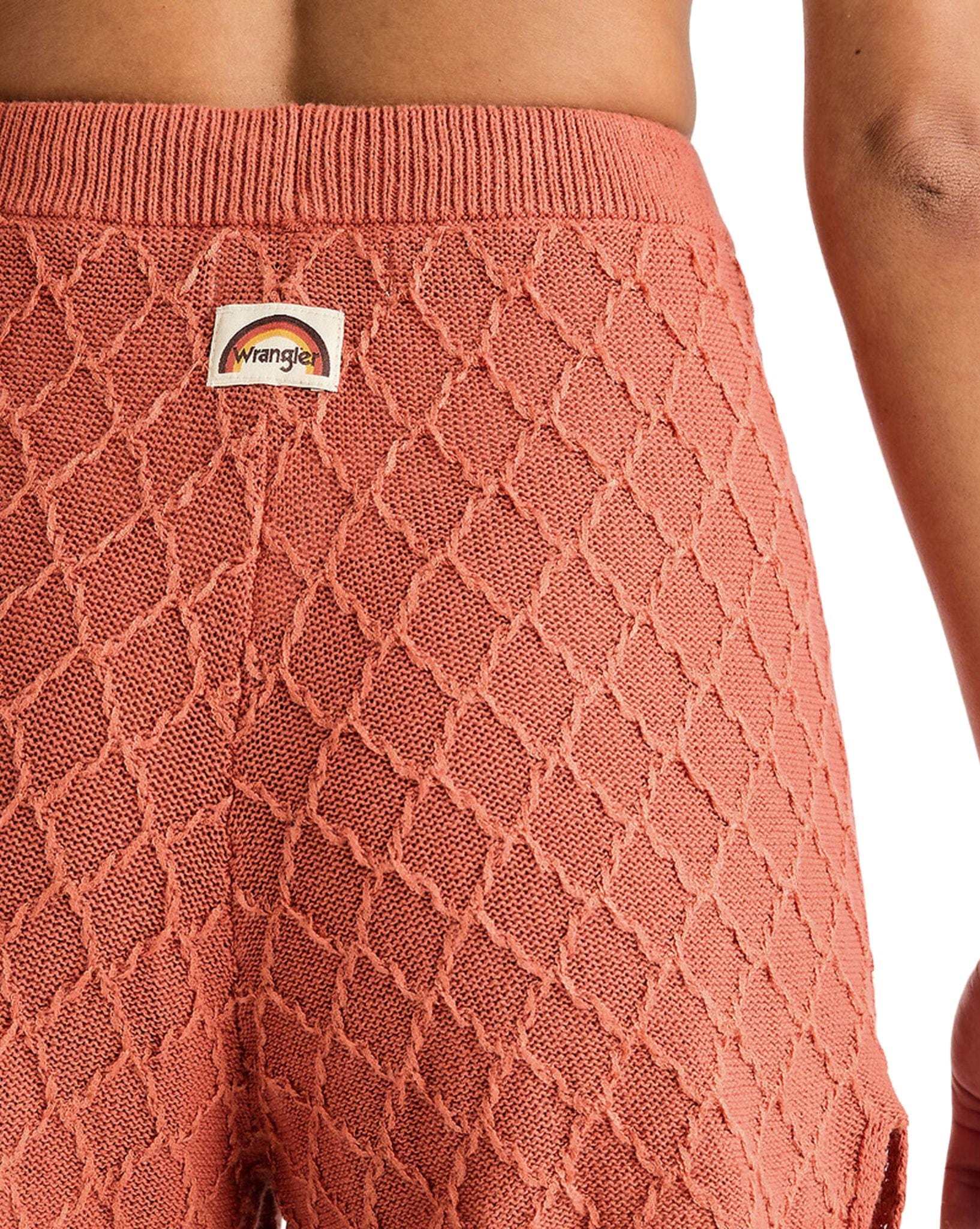 Wrangler Womens Scallop Knit Shorty - Earth