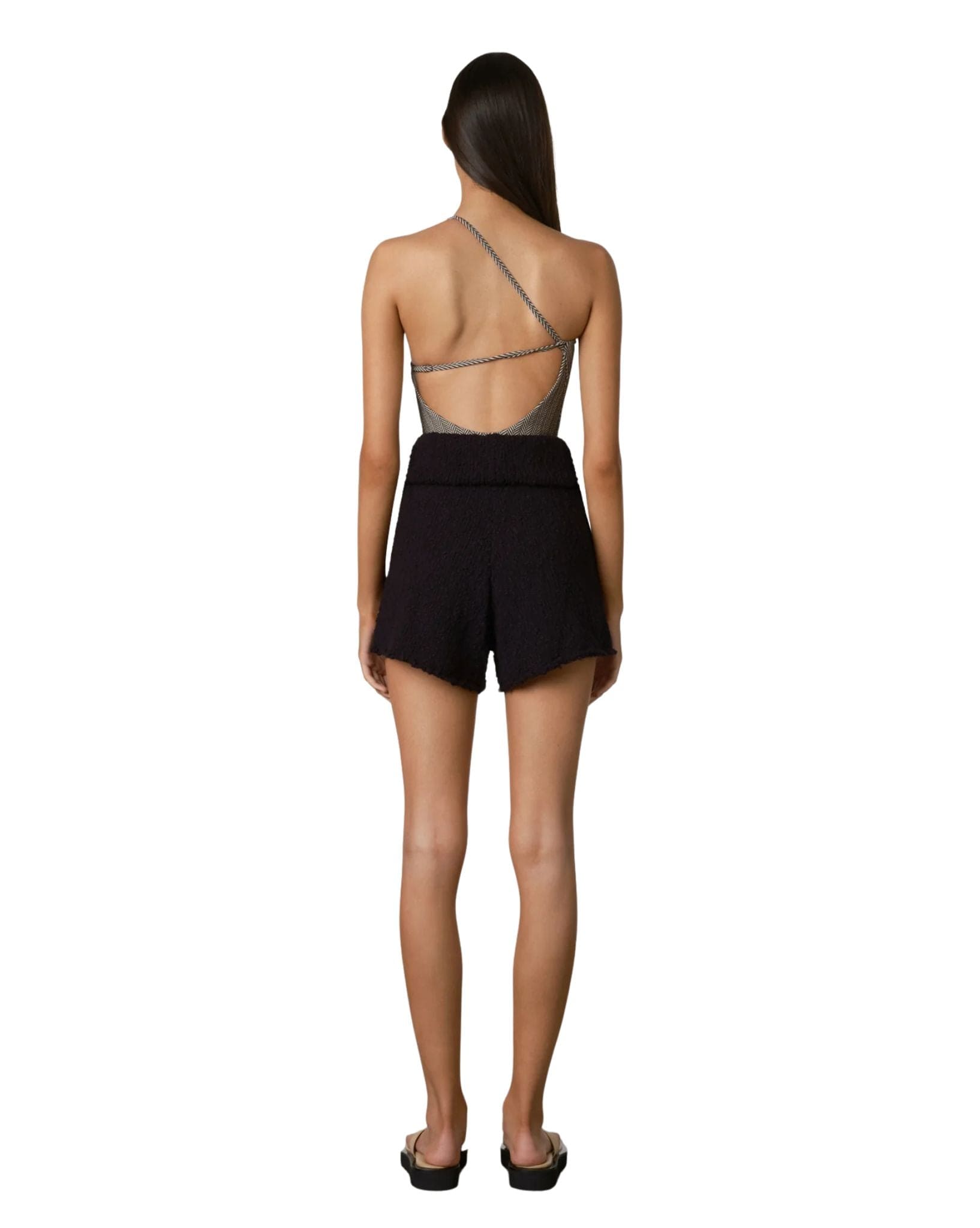 Zulu & Zephyr Black Boucle Knit Short