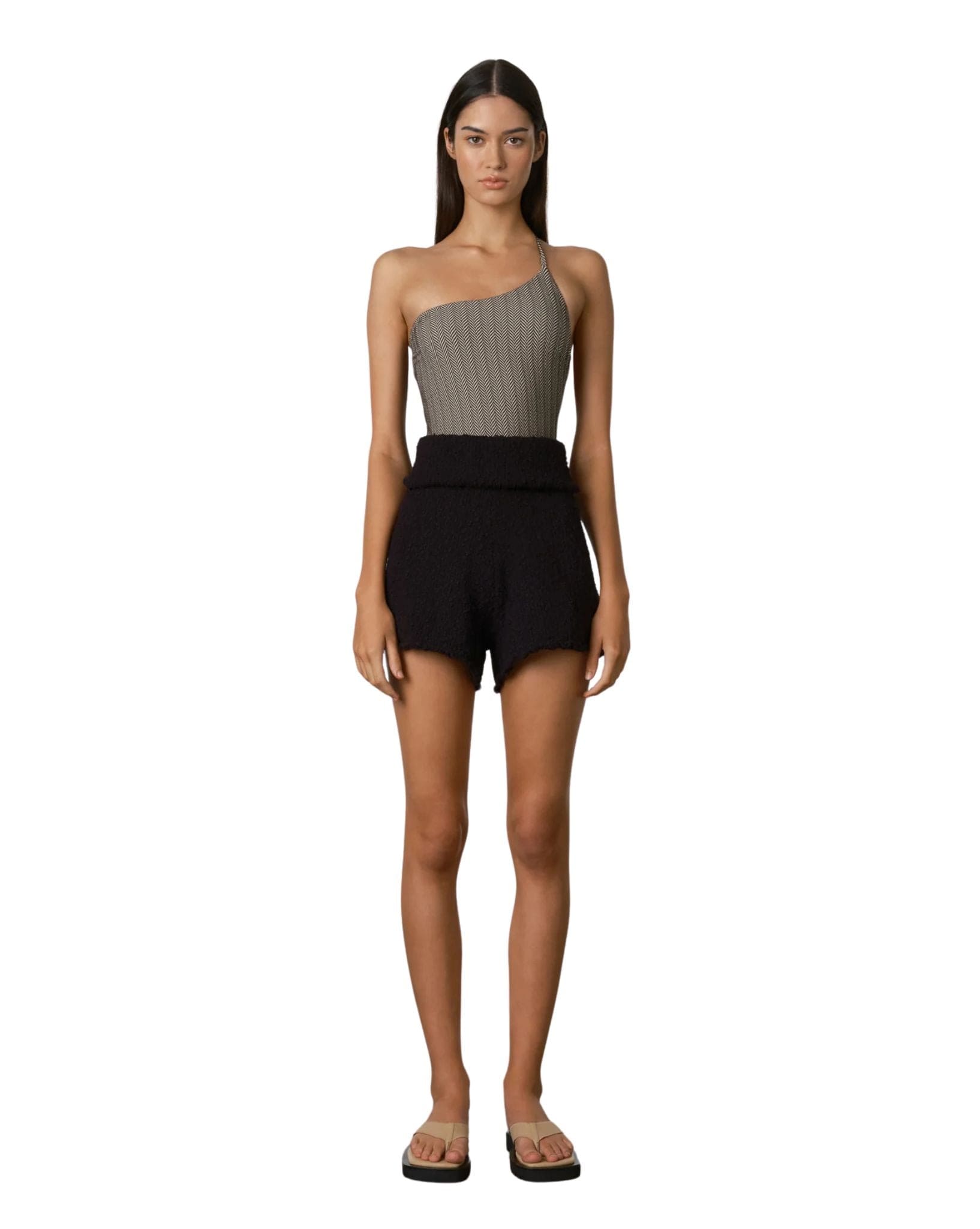 Zulu & Zephyr Black Boucle Knit Short