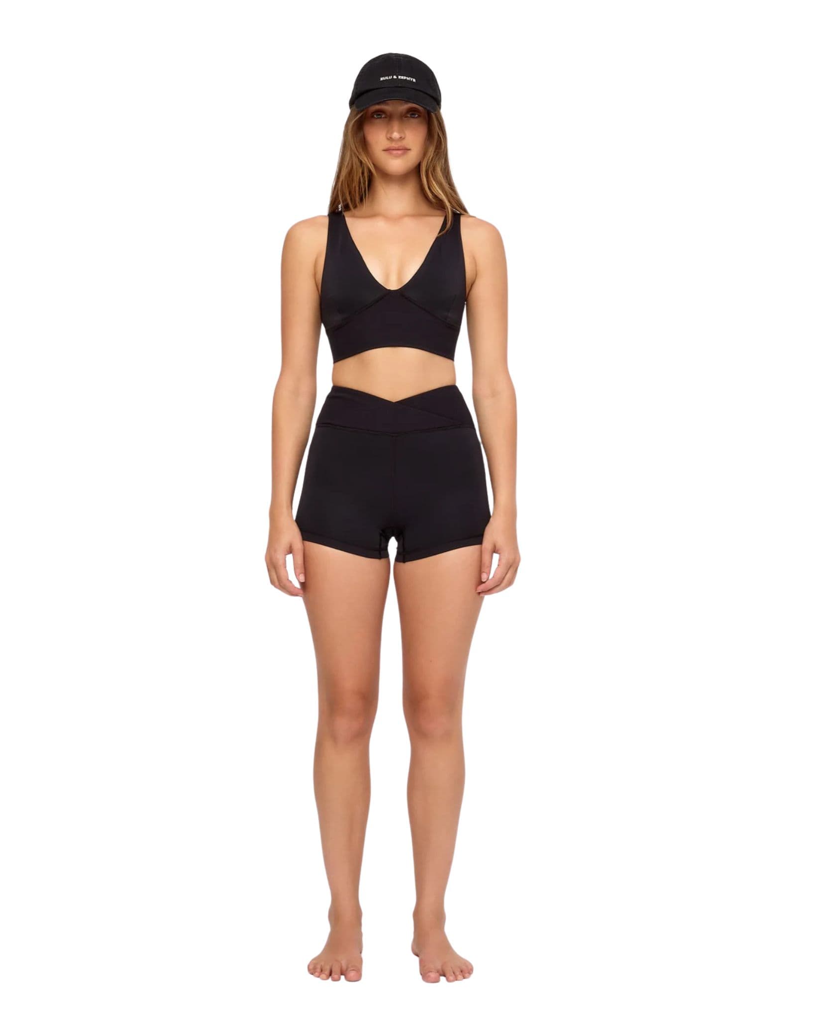 Zulu & Zephyr Black Tonal Crop Top