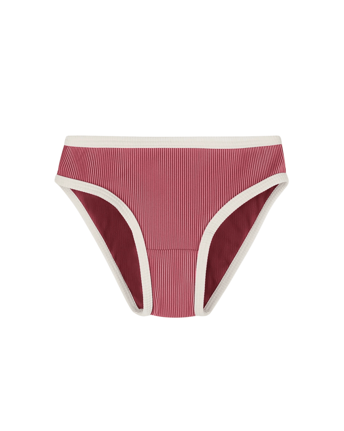 Zulu & Zephyr Girls Mini Stripe Bikini Bottom - Clay Red