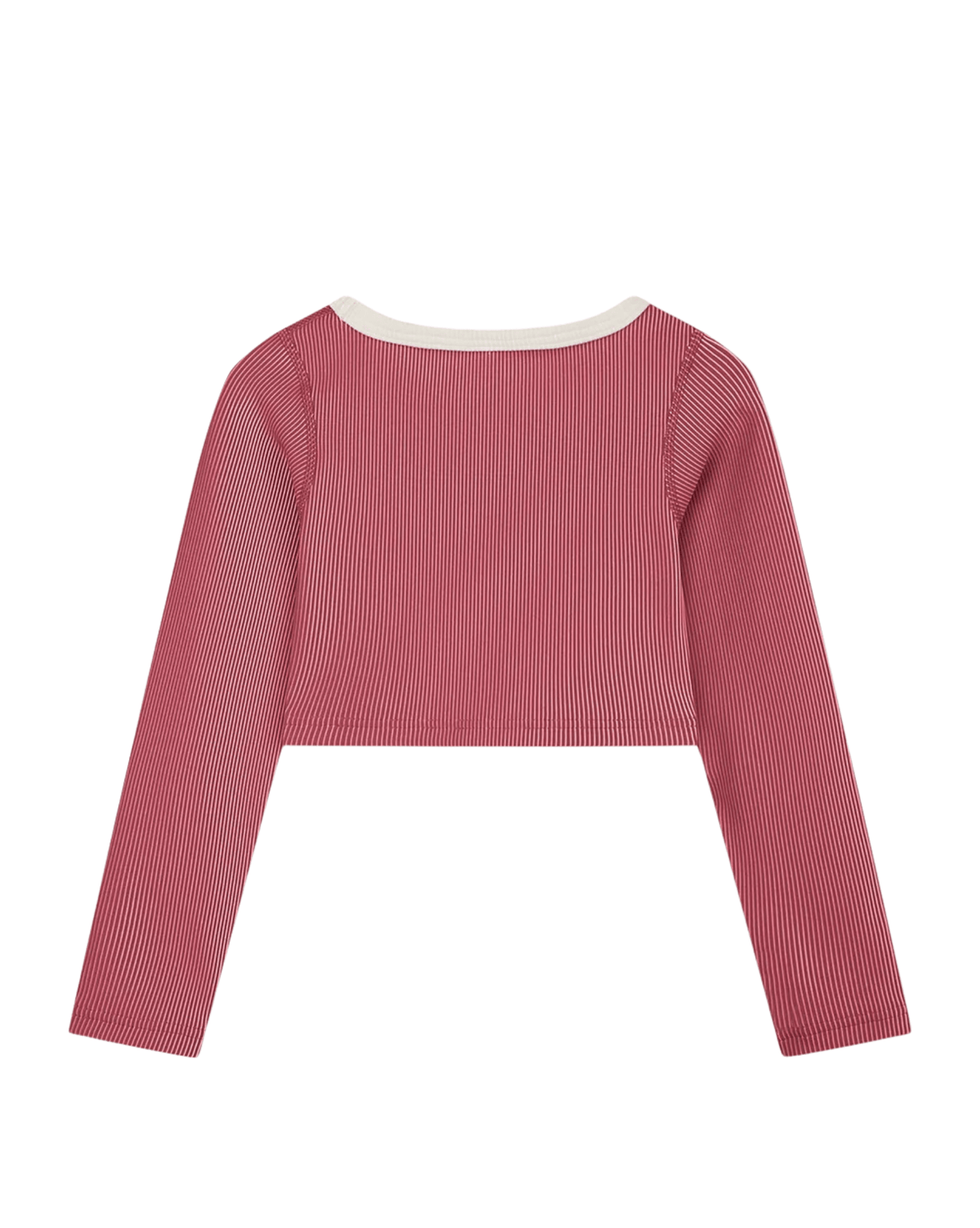 Zulu & Zephyr Girls Mini Stripe Crop Rashie - Clay Red