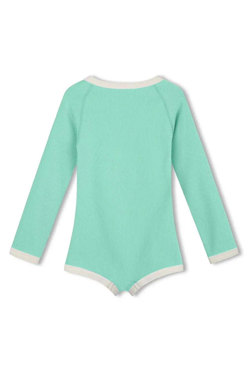 Zulu & Zephyr Girls Mini Stripe Rashie Onesie - Aqua