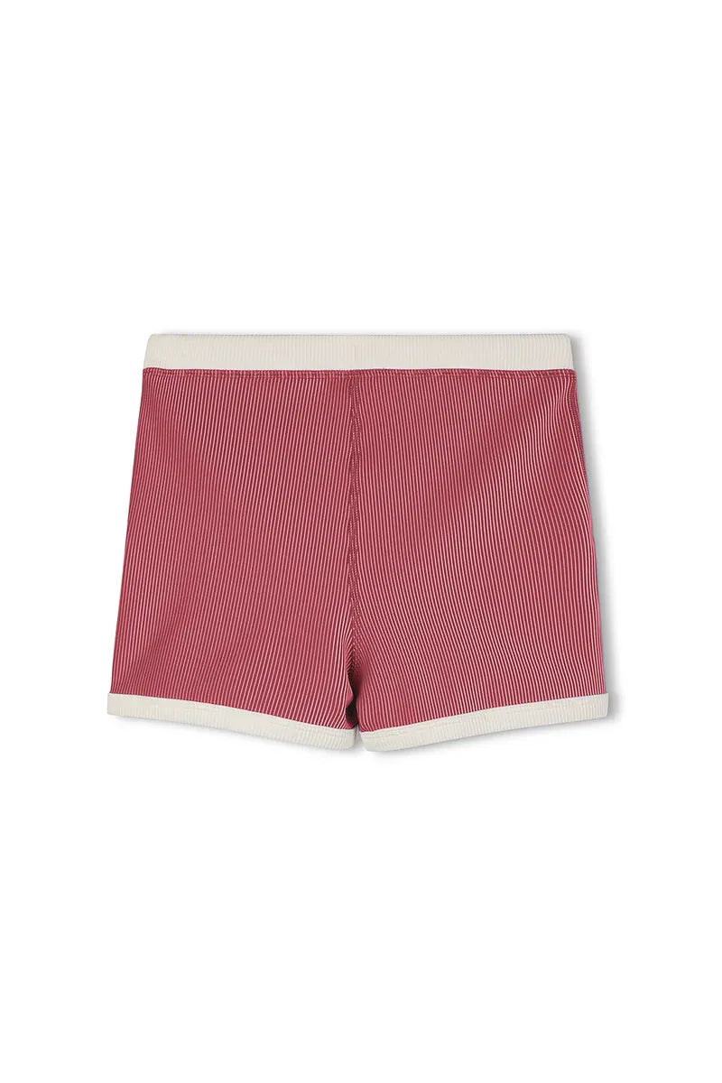 Zulu & Zephyr Kids Mini Stripe Surf Short - Clay Red
