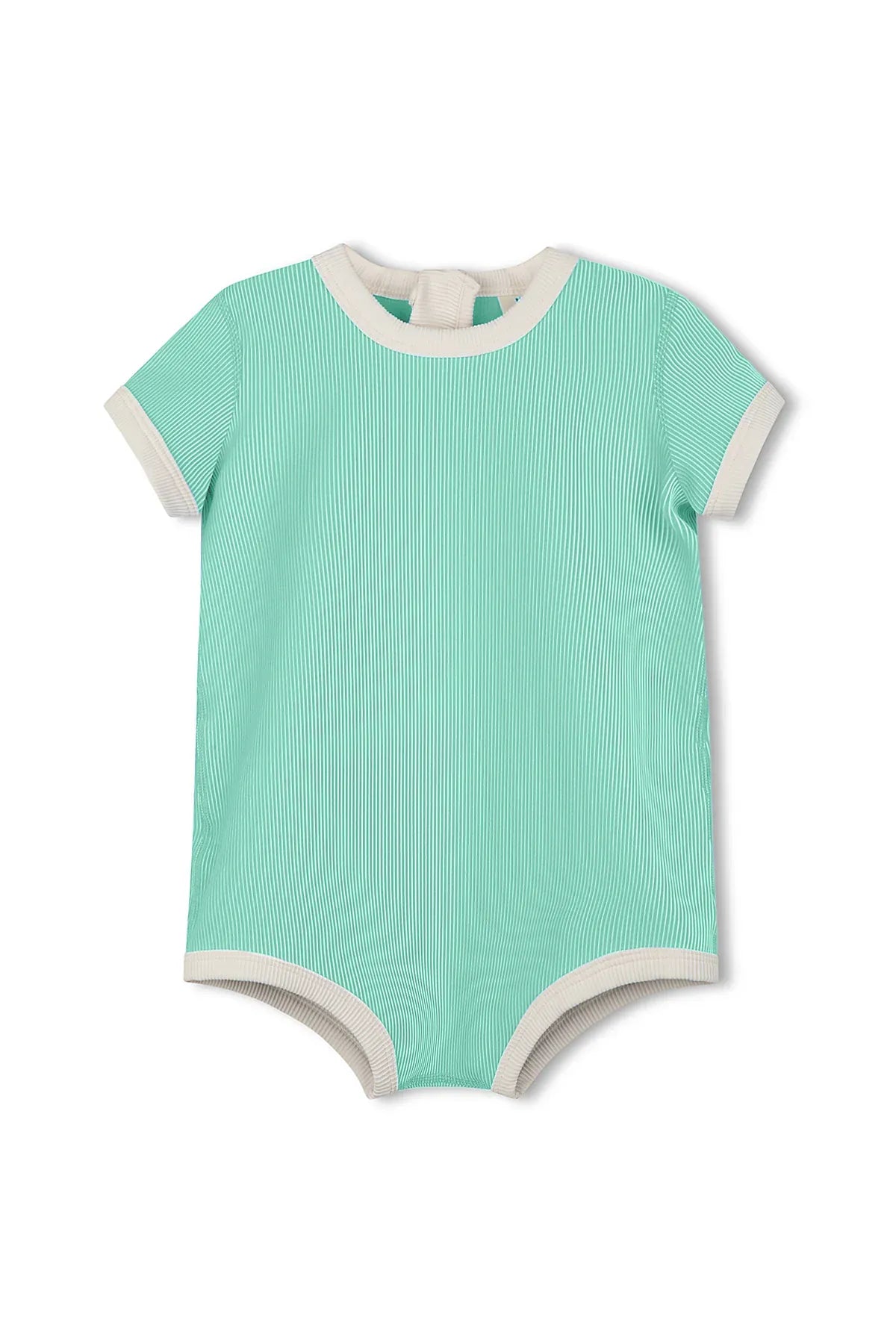 Zulu & Zephyr Mini Stripe Infant Onesie - Aqua