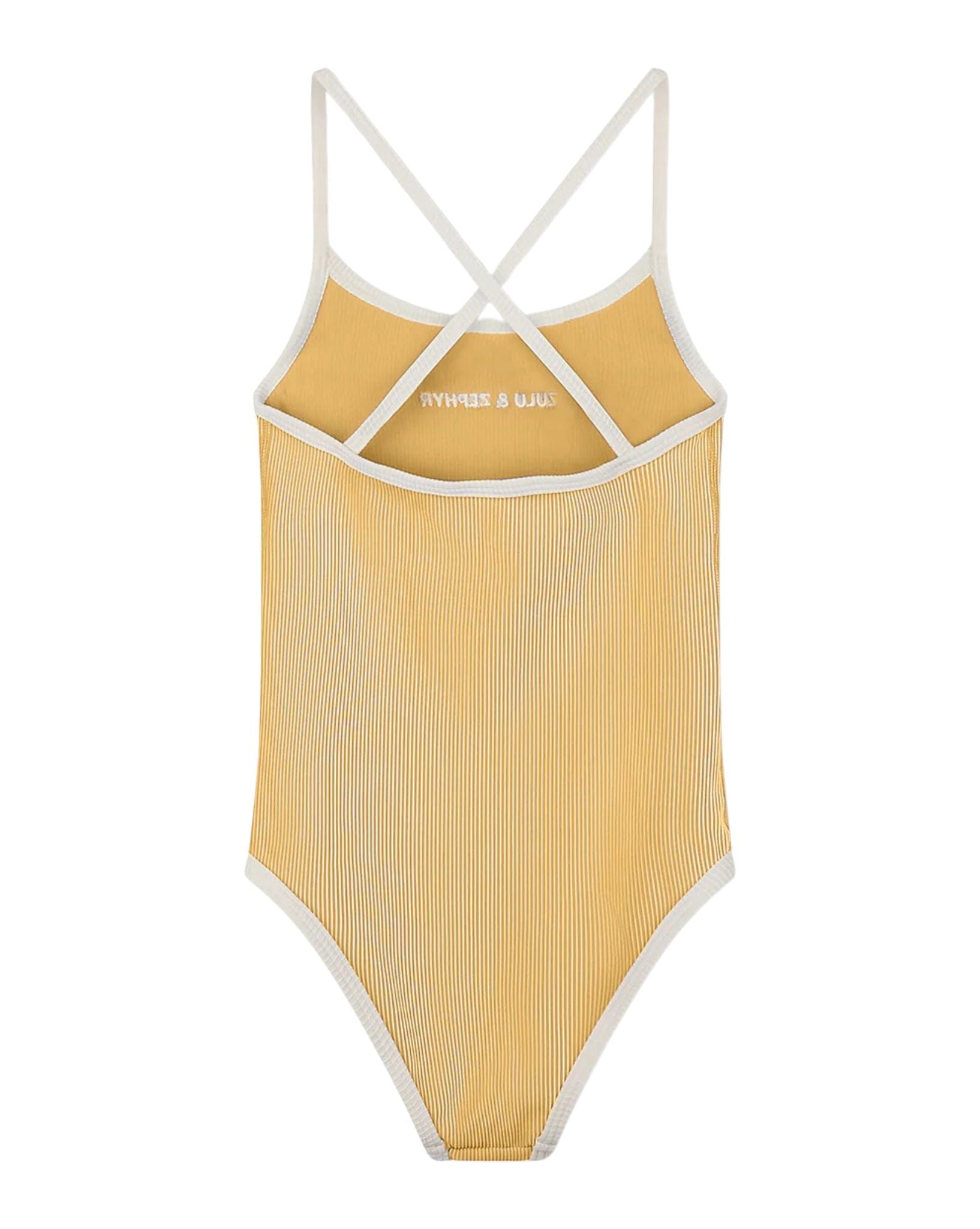 Zulu & Zephyr Mini Stripe Rib Logo One Piece
