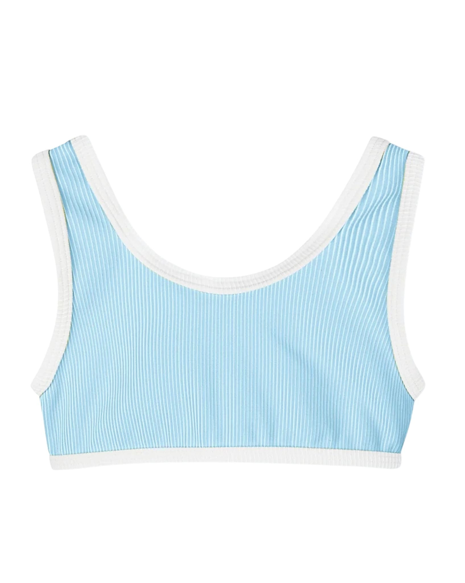 Zulu & Zephyr Mini Stripe Rib Scoop Bikini Top
