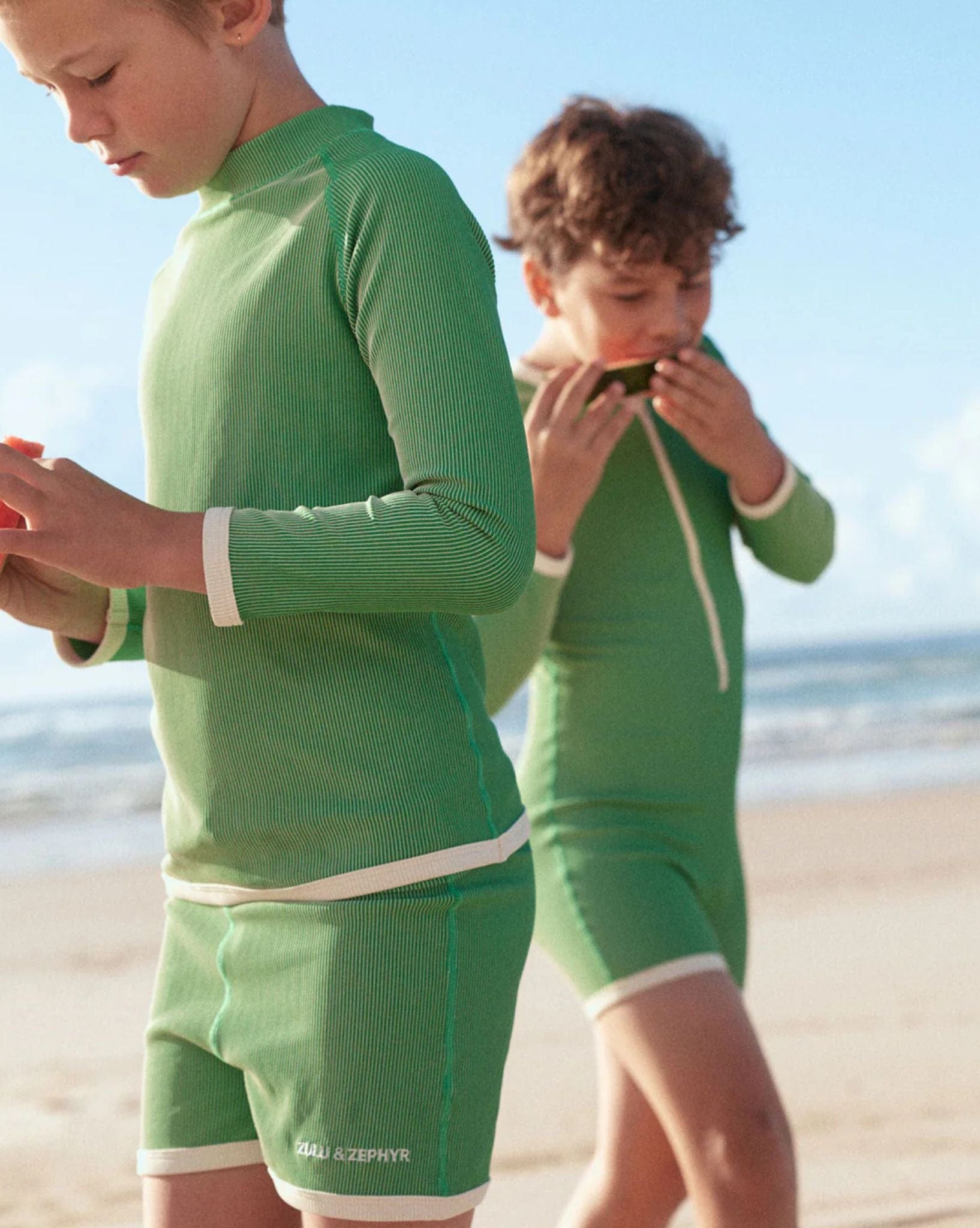 Zulu & Zephyr Mini Stripe Rib Surf Short
