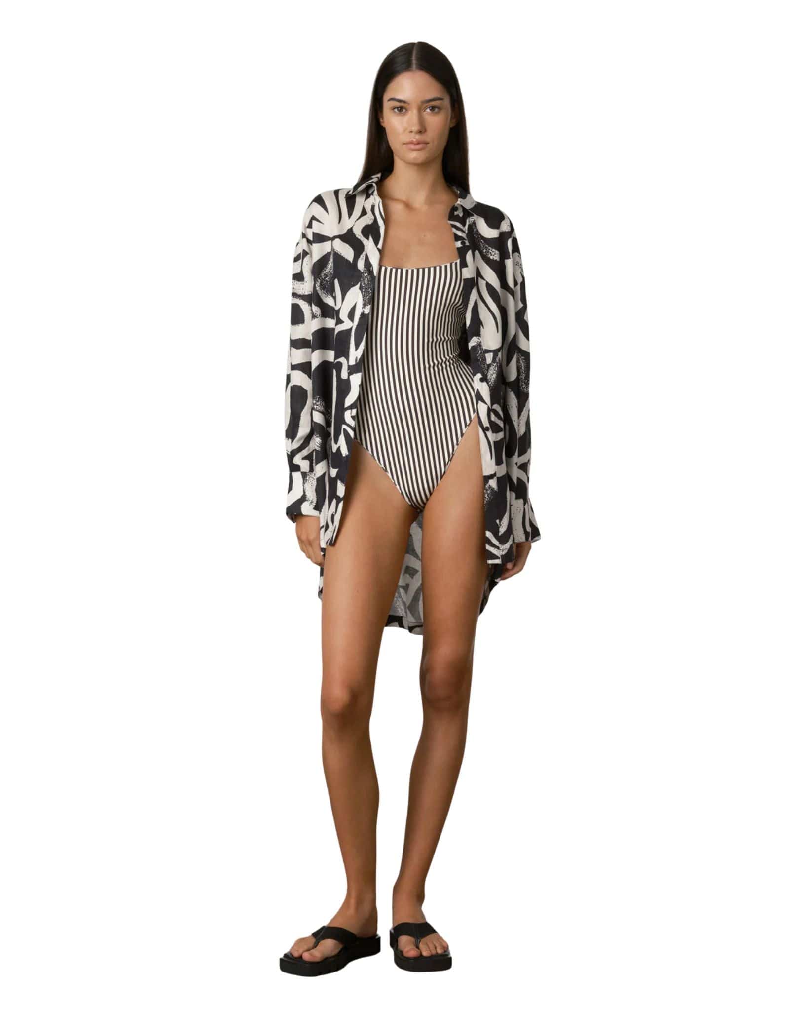 Zulu & Zephyr Paint Flower Reversible One Piece