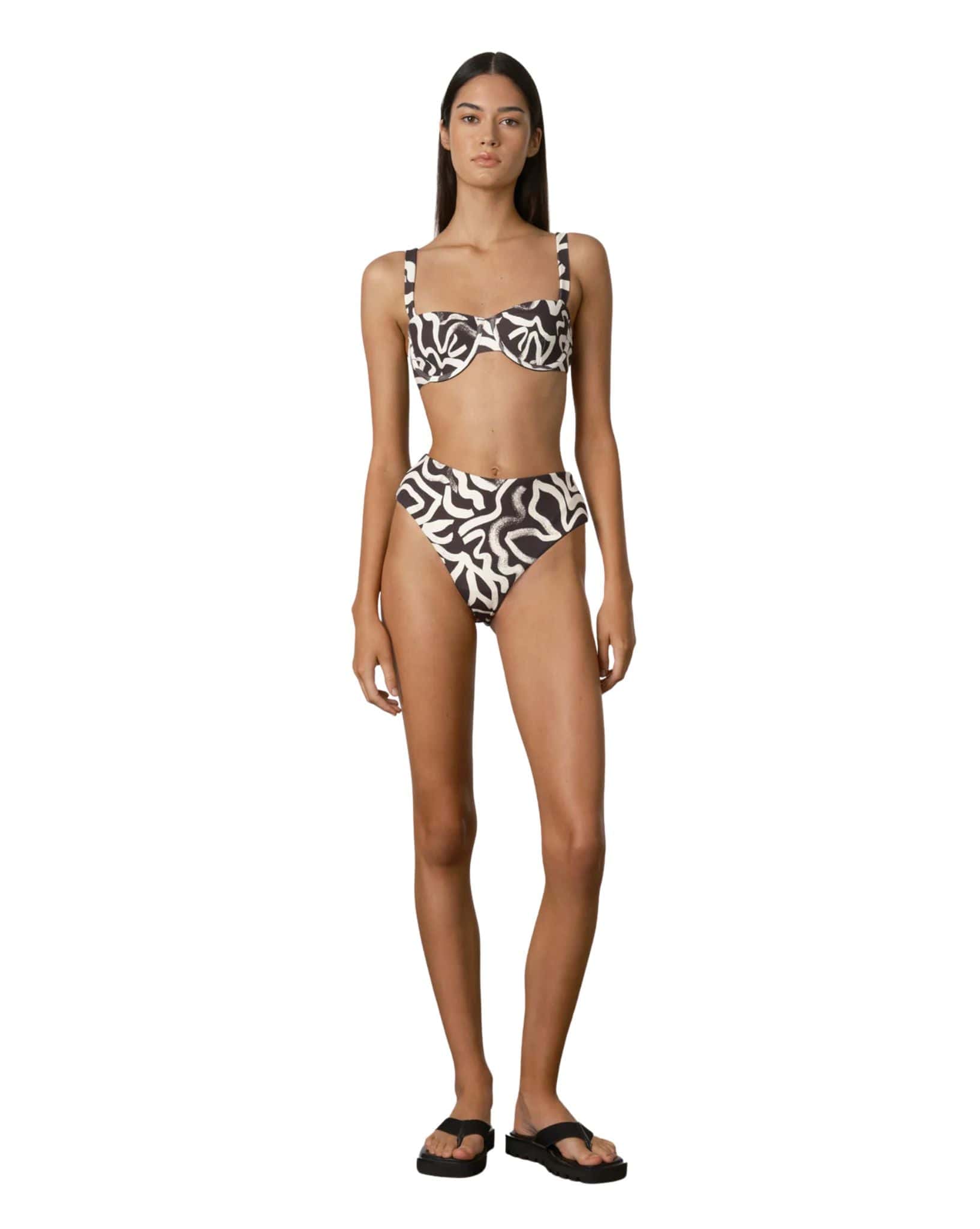 Zulu & Zephyr Paint Flower Waisted Full Brief