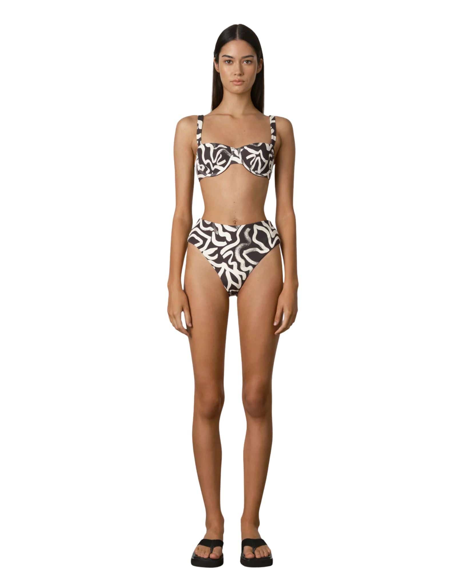 Zulu & Zephyr Paint Flower Waisted Full Brief
