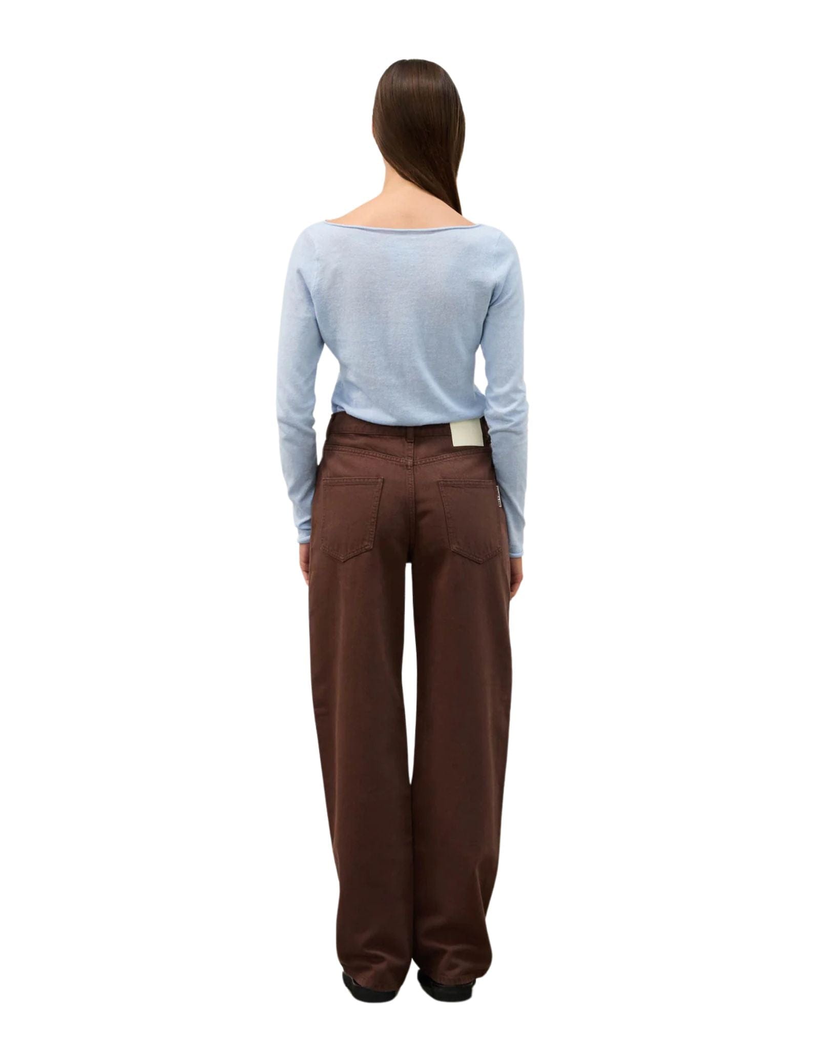 Zulu & Zephyr Panelled Long Sleeve Knit Top - Powder Blue