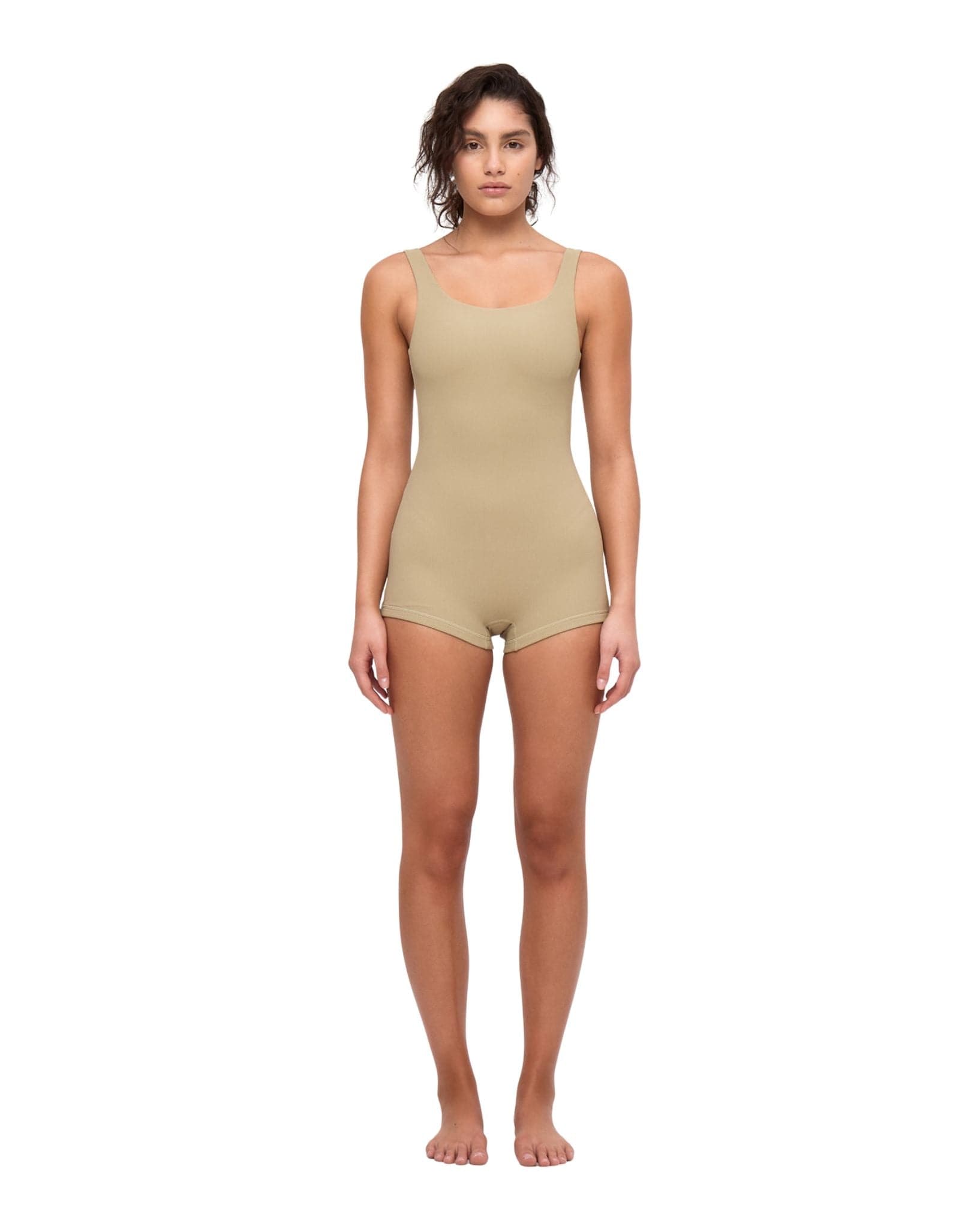 Zulu & Zephyr Stripe Rib Bodysuit - Olive