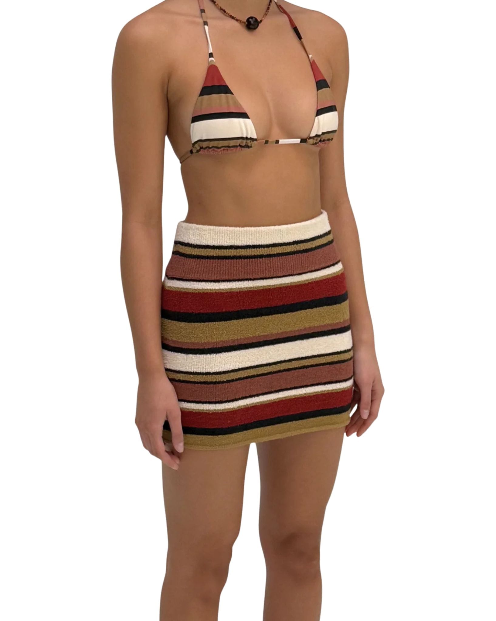 Zulu & Zephyr Textured Knit Mini Skirt