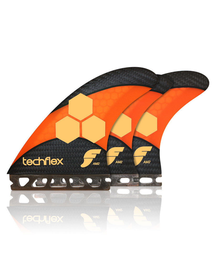 AM2 Techflex Orange Five Fin Set - Natural Necessity