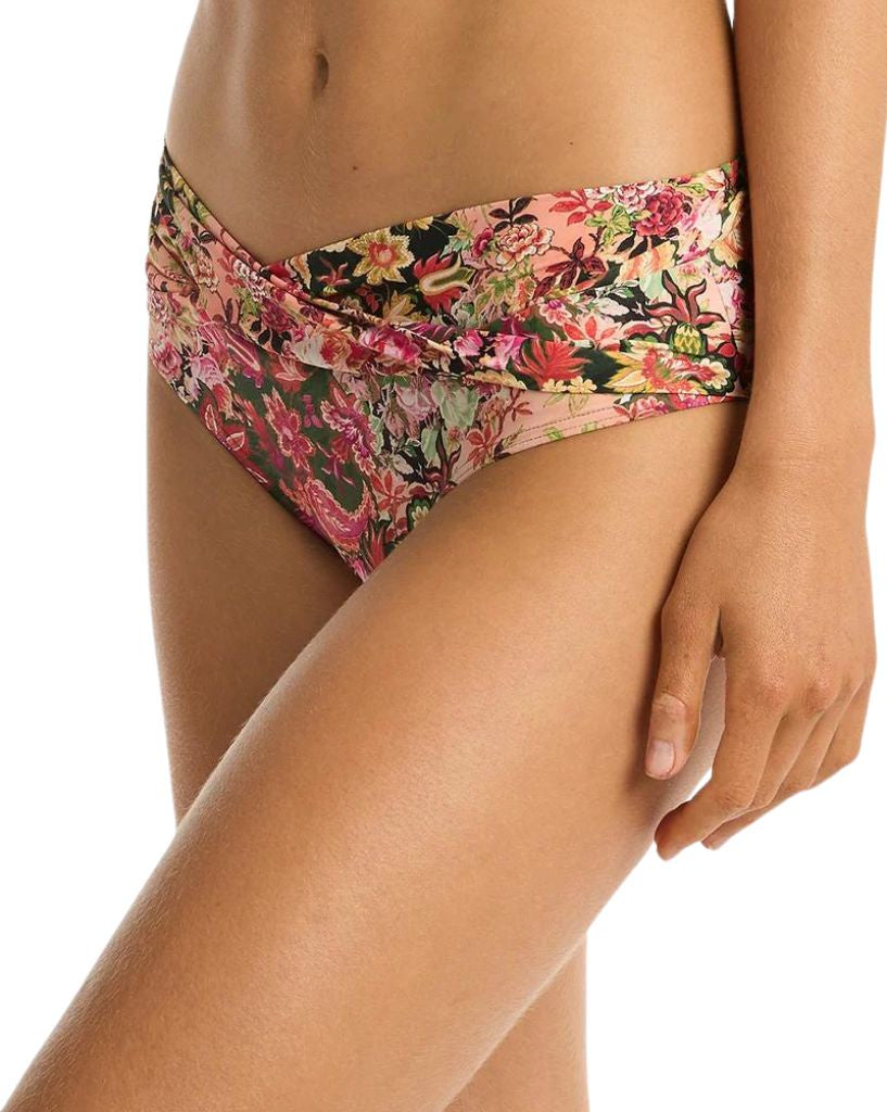 Sea Level Wildflower Twist Band Mid Pant Pink