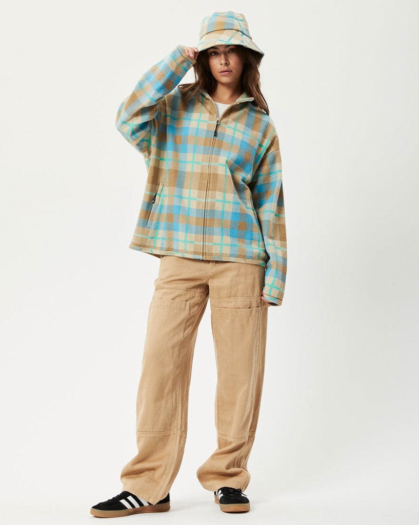 Afends Millie - Hemp Reverse Fleece Jacket Check