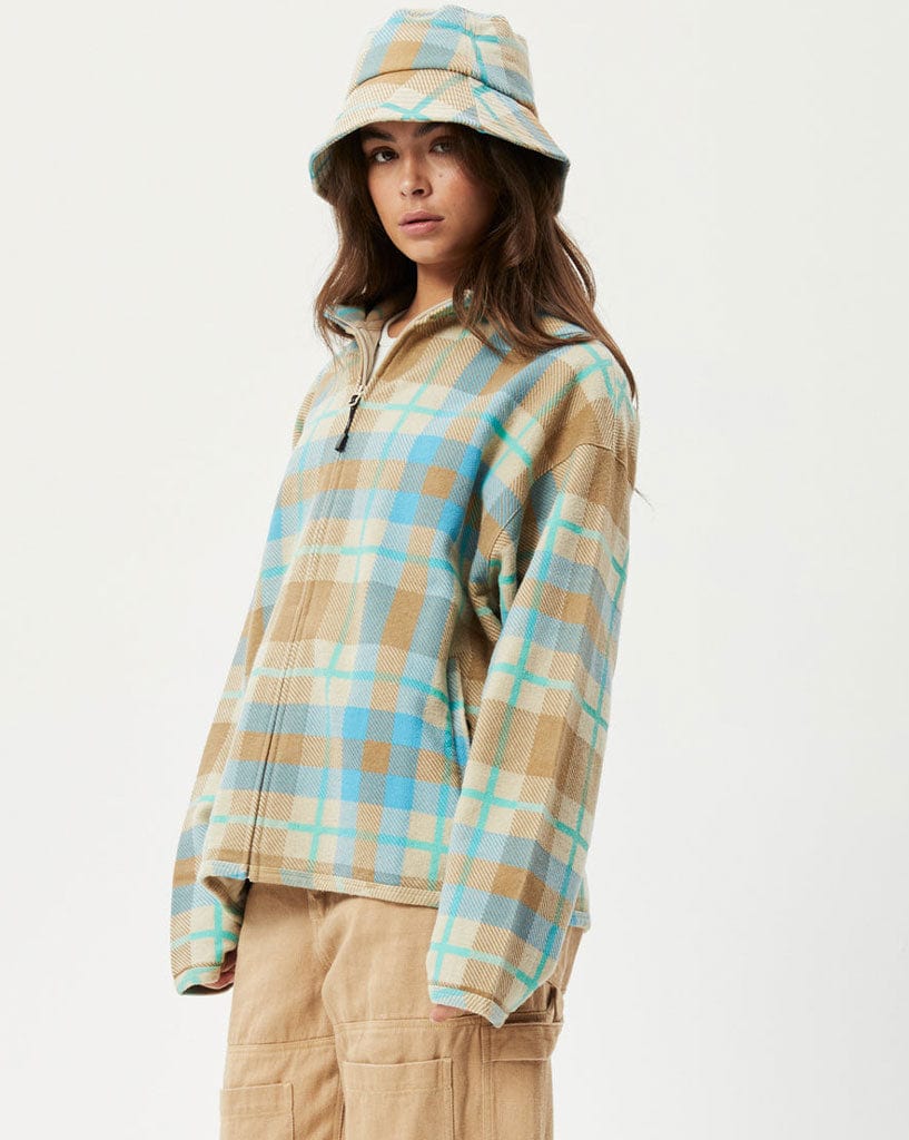 Afends Millie - Hemp Reverse Fleece Jacket Check
