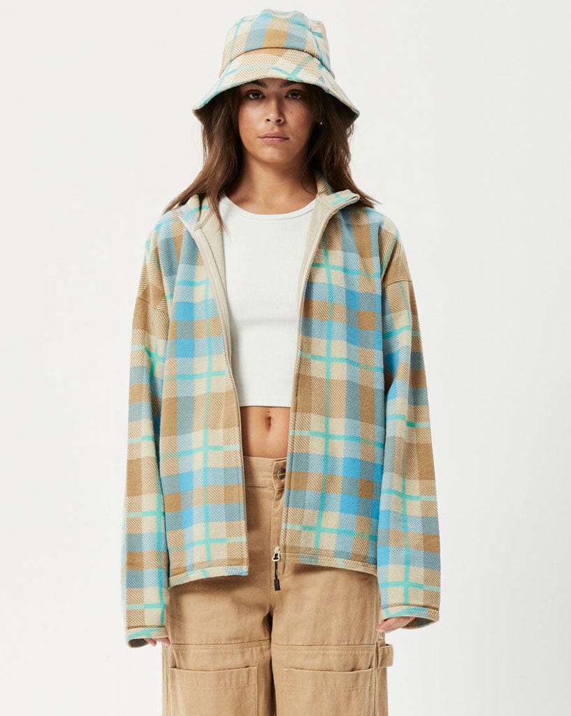 Afends Millie - Hemp Reverse Fleece Jacket Check