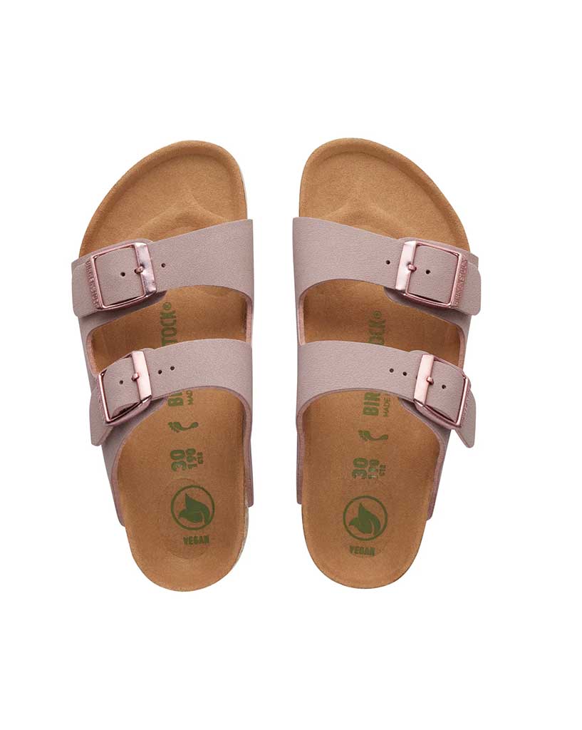 Birkenstock Arizona Kids Earthy Vegan Lavender Fog BirkiBuc Narrow