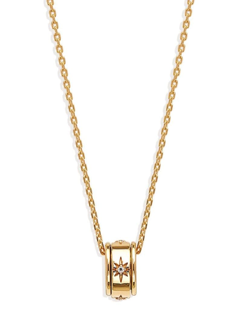 By Charlotte Gold Vermeil I Am Loved Spinning Meditation Necklace